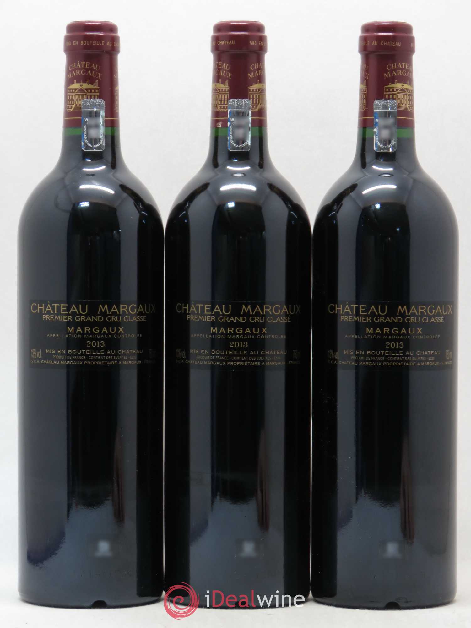 Château Margaux 1er Grand Cru Classé 2013 - Lot de 3 bouteilles - 1