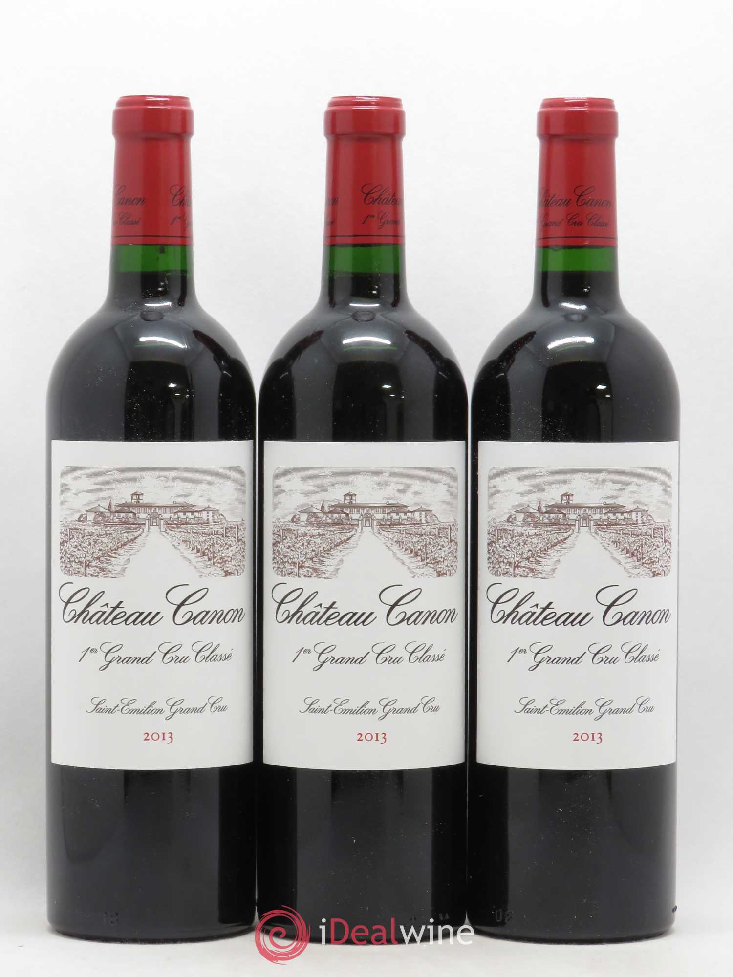 Château Canon 1er Grand Cru Classé B 2013 - Lot de 3 bouteilles - 0