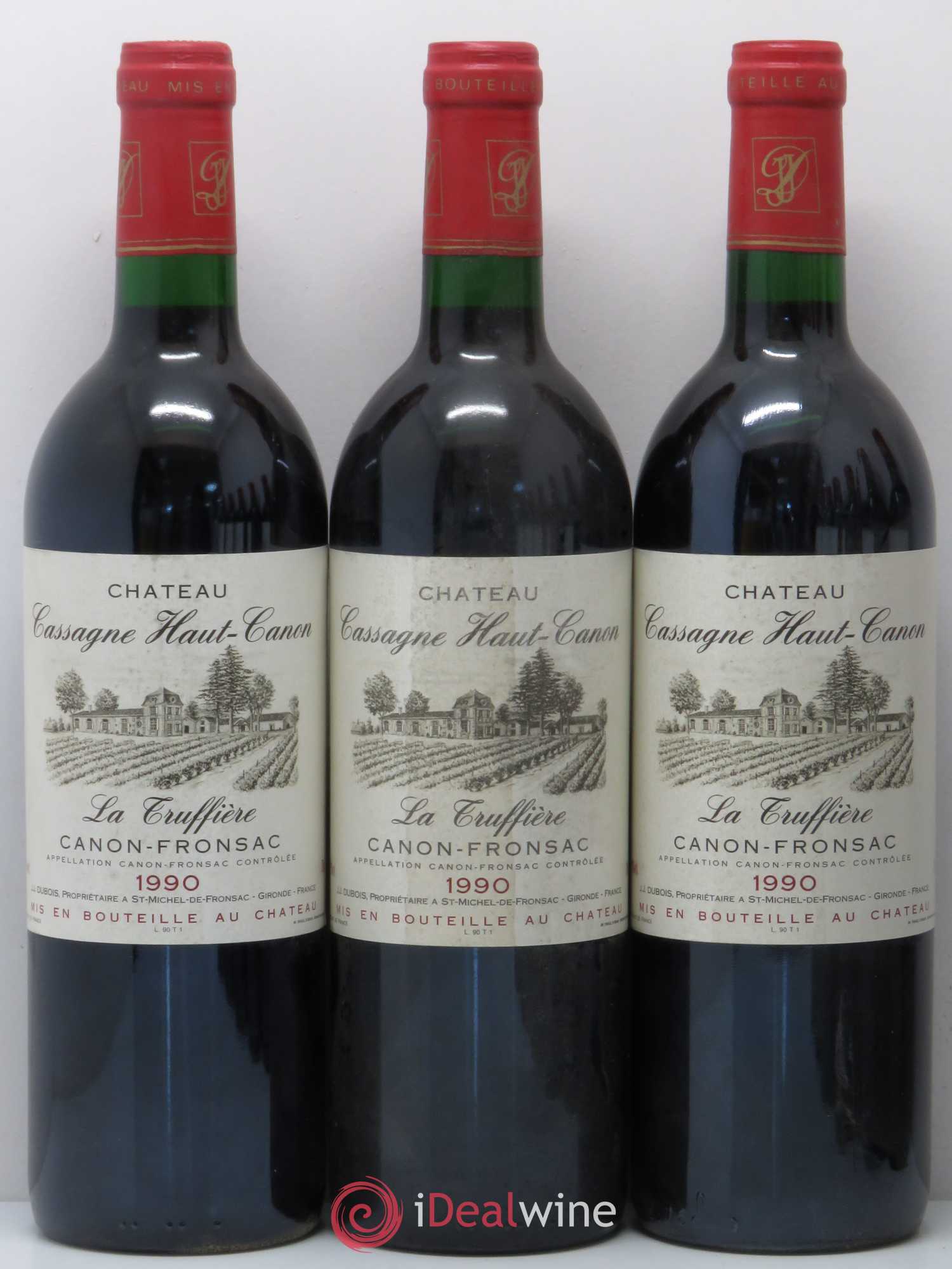 Canon-Fronsac Château Cassagne Haut Canon La Truffiere 1990 - Lot of 12 bottles - 2