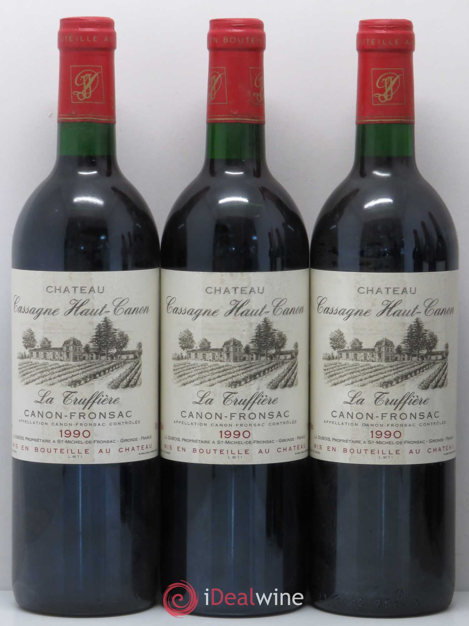 Canon-Fronsac Château Cassagne Haut Canon La Truffiere 1990 - Lot of 12 bottles - 3