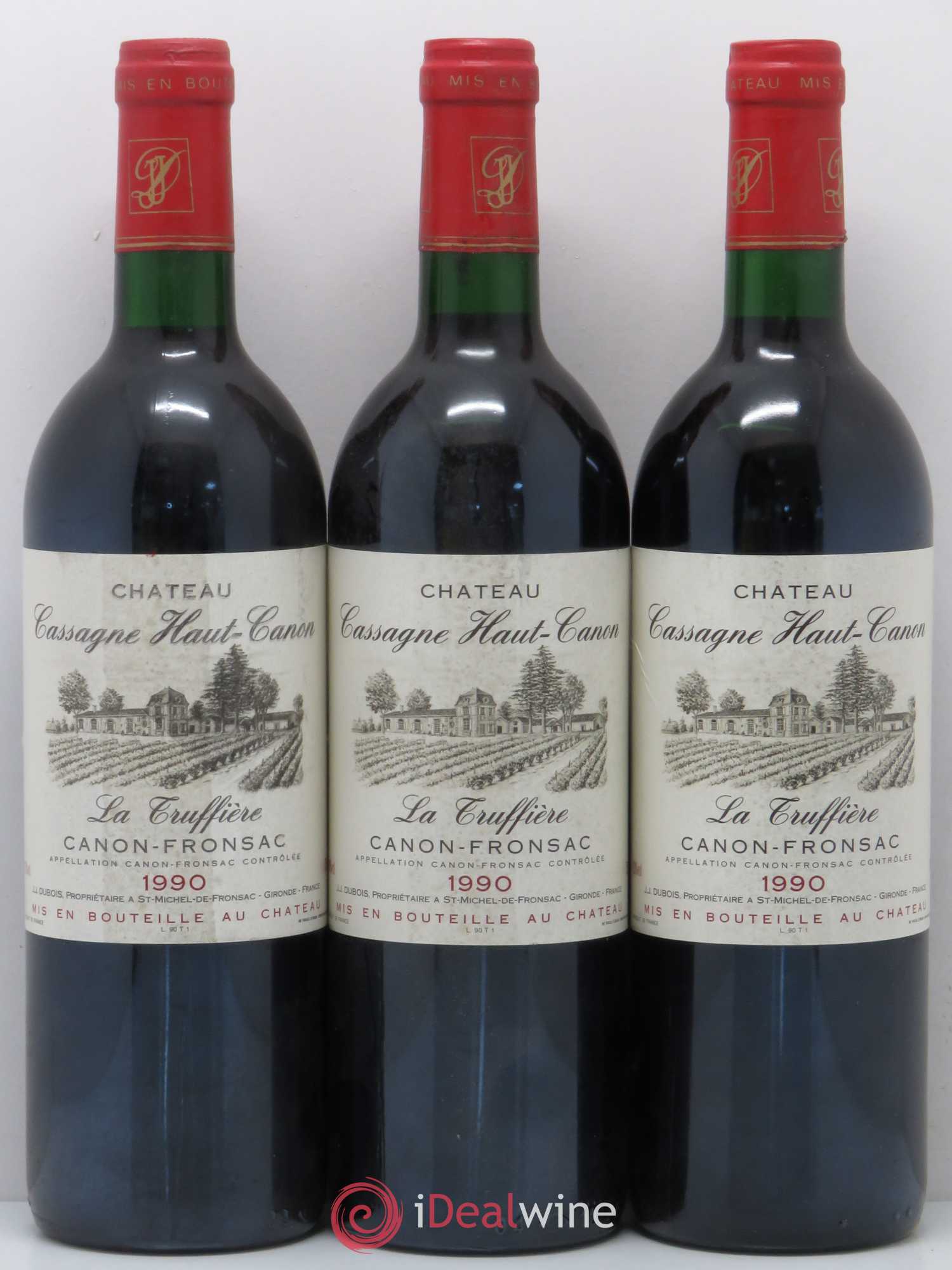 Canon-Fronsac Château Cassagne Haut Canon La Truffiere 1990 - Lot of 12 bottles - 4