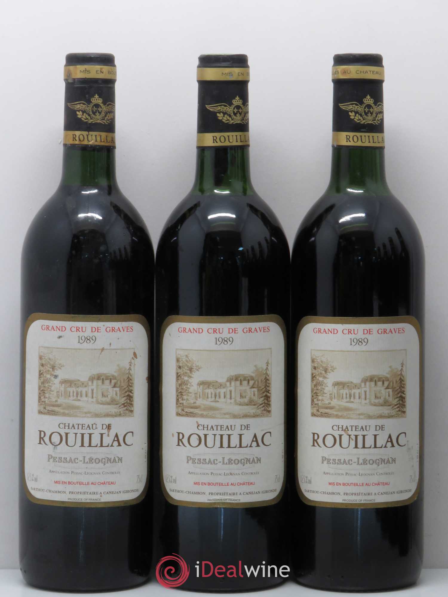 Pessac-Léognan Château Rouillac 1989 - Lot de 12 bouteilles - 2