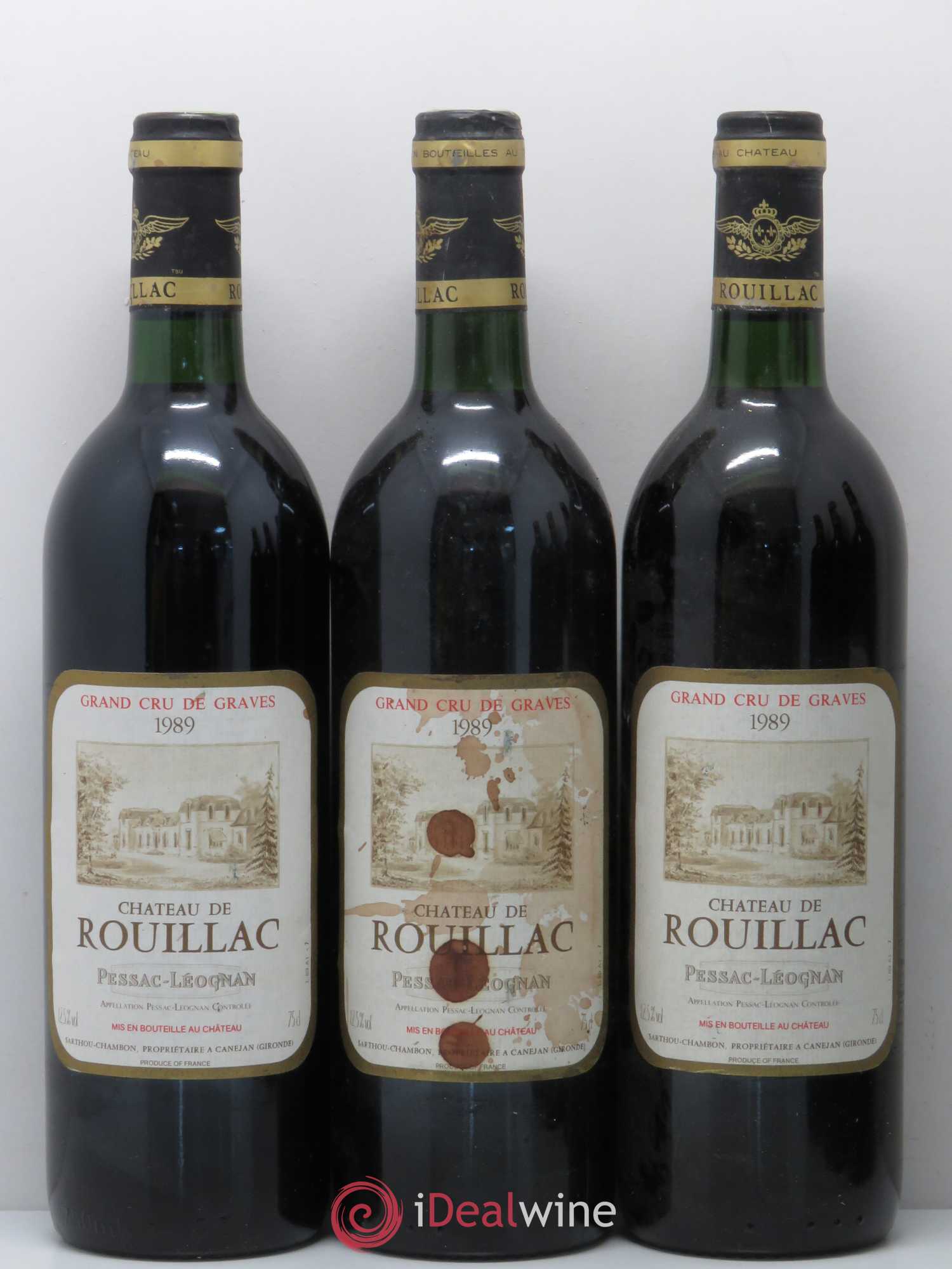 Pessac-Léognan Château Rouillac 1989 - Lot de 12 bouteilles - 3