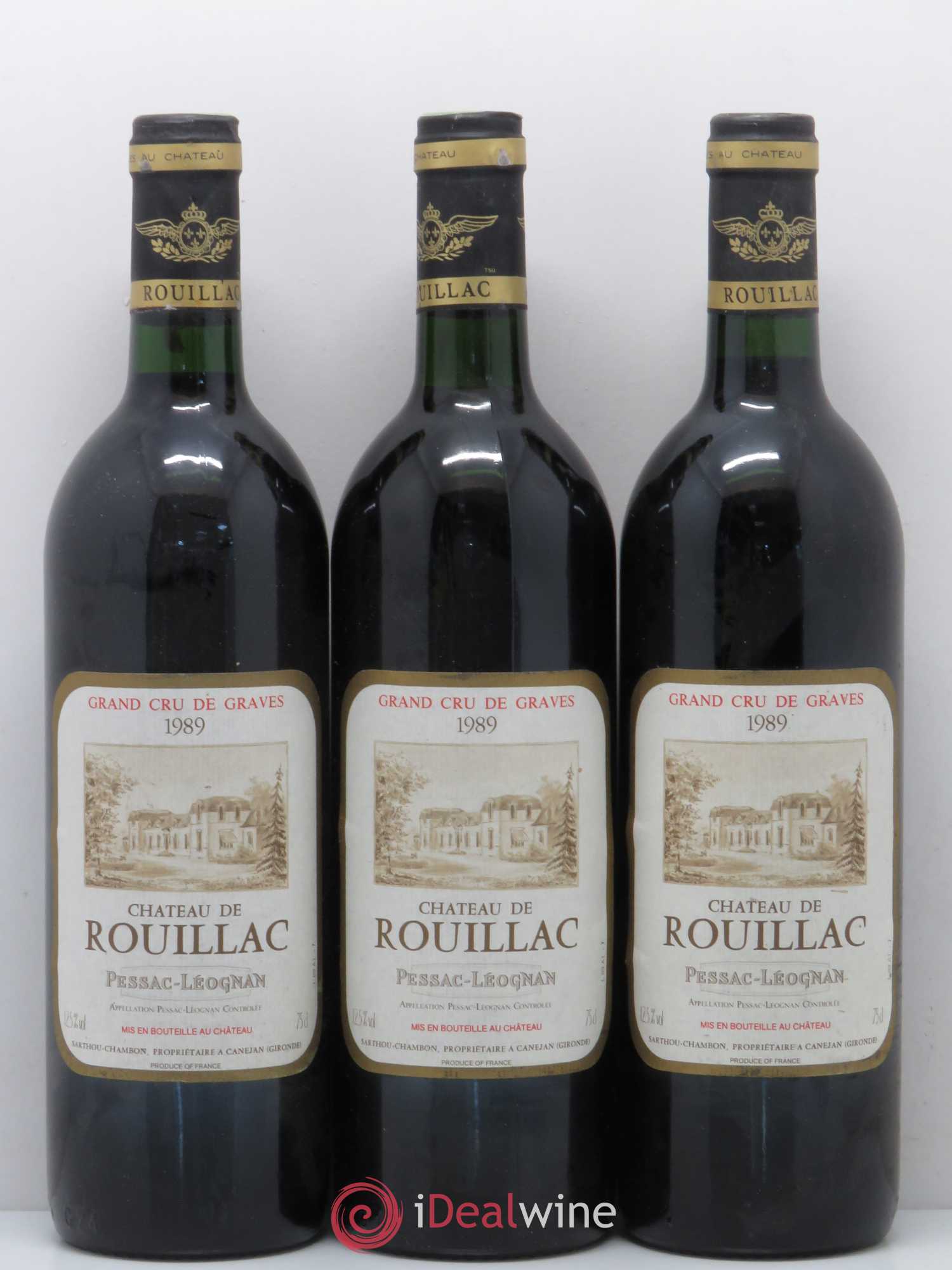 Pessac-Léognan Château Rouillac 1989 - Lot de 12 bouteilles - 4