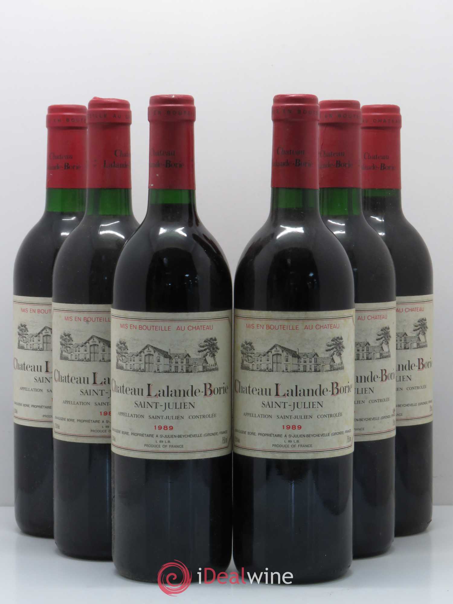 Château Lalande Borie 1989 - Lot de 6 bouteilles - 0