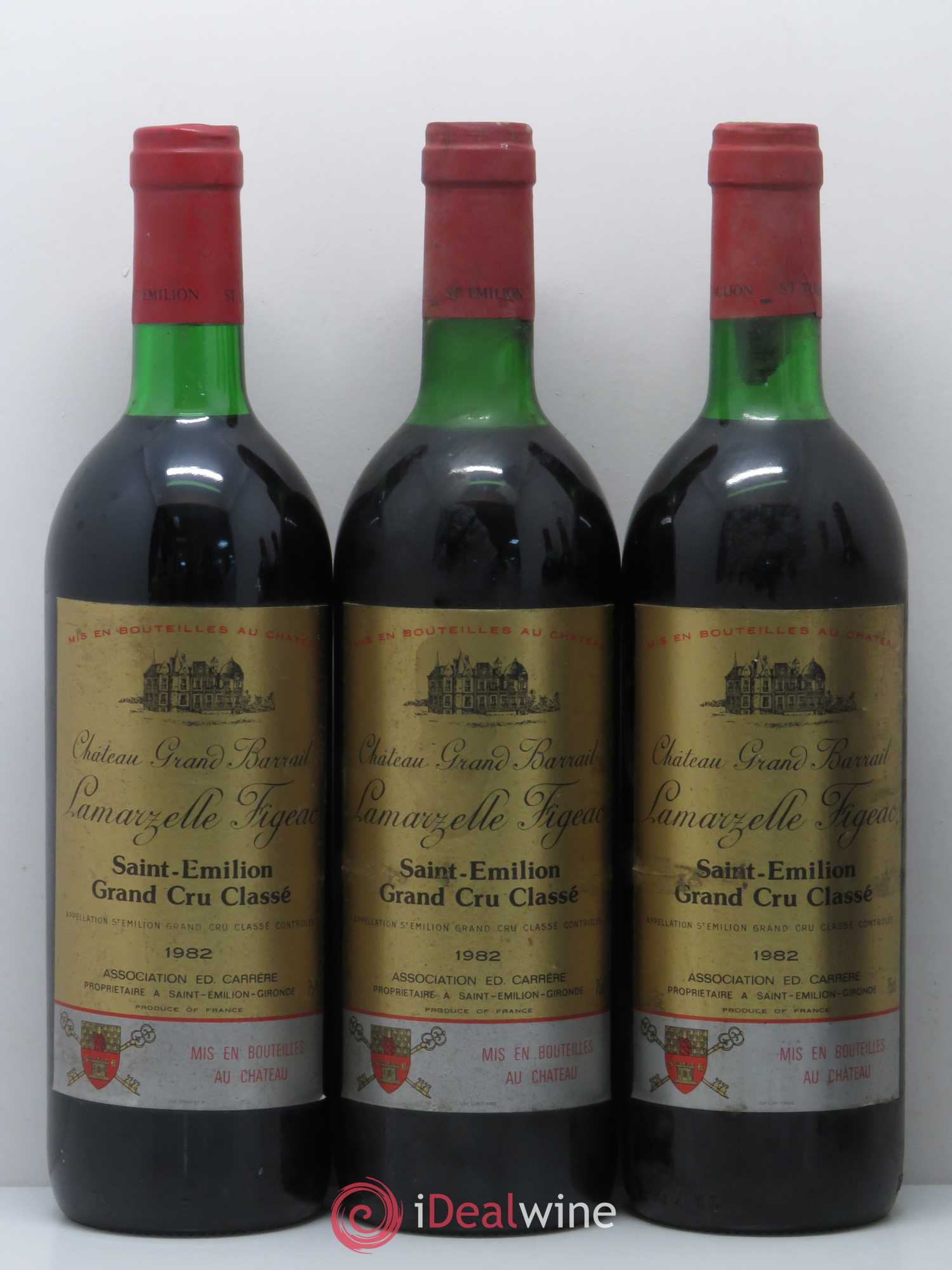 Château Grand Barrail Lamarzelle Figeac Grand Cru Classé 1982 - Lot de 5 bouteilles - 1
