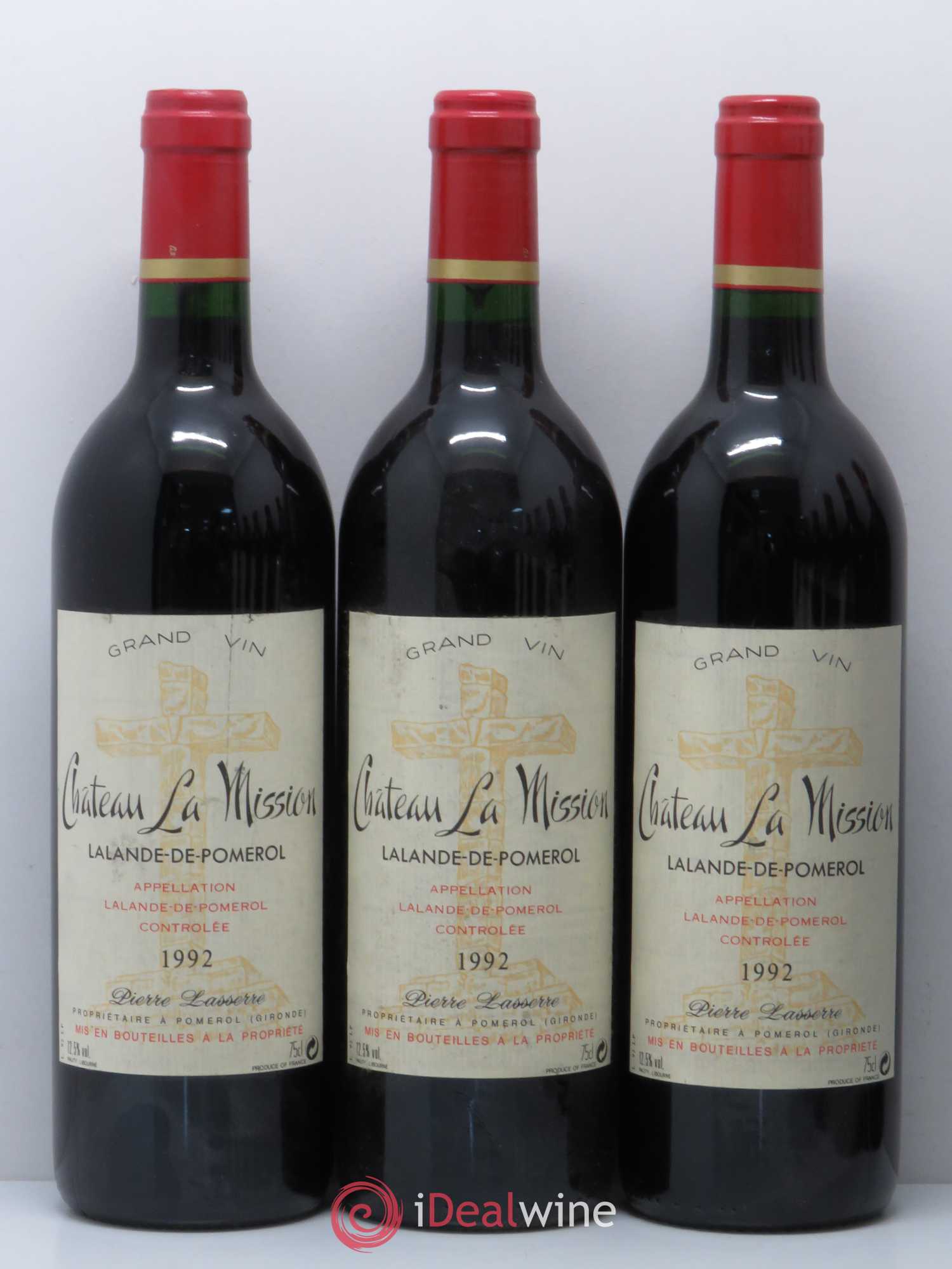 Bordeaux Château La Mission Lalande de Pomerol 1992 - Posten von 12 Flaschen - 2