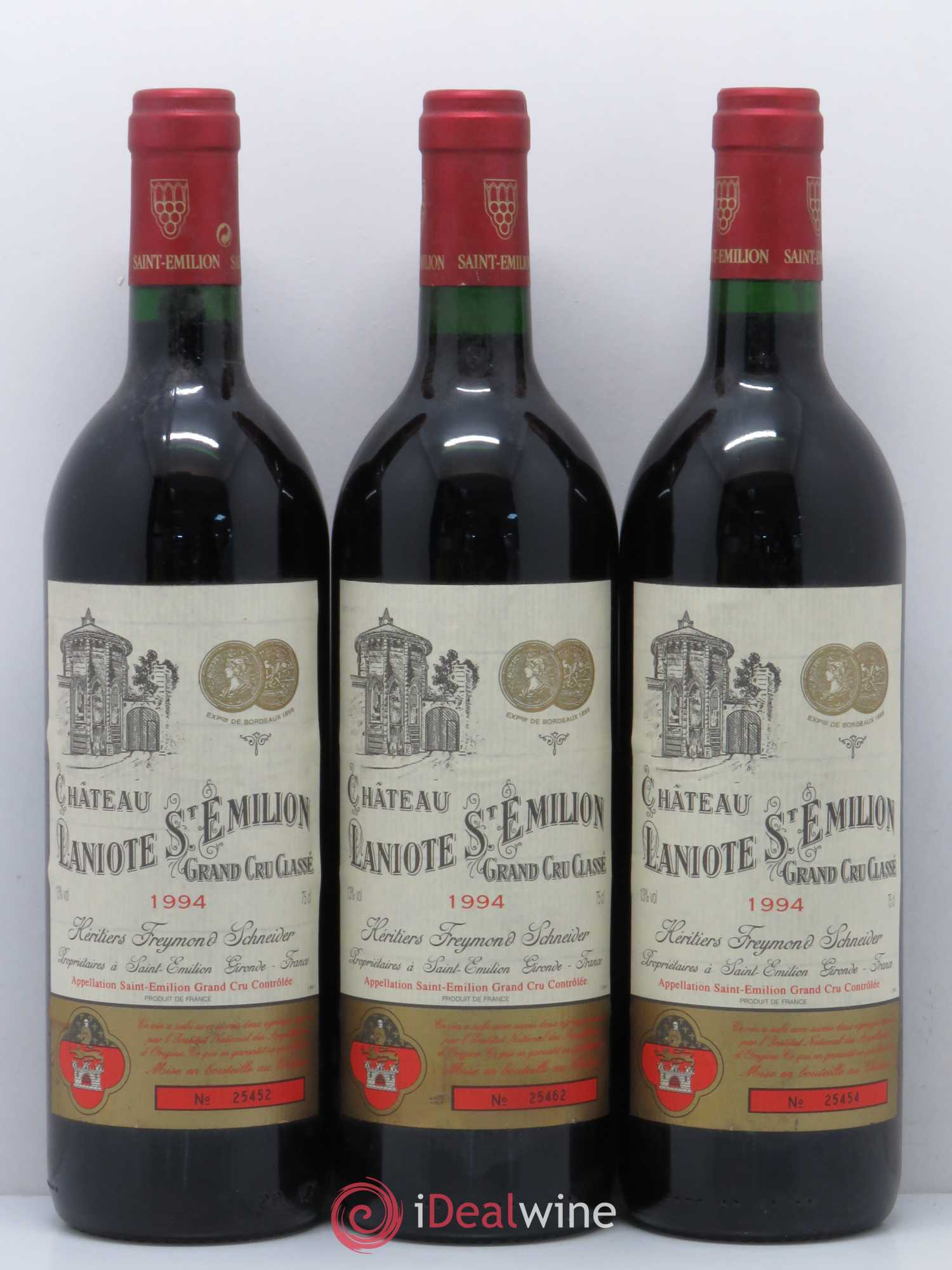 Château Laniote Grand Cru Classé 1994 - Lot de 3 bouteilles - 0
