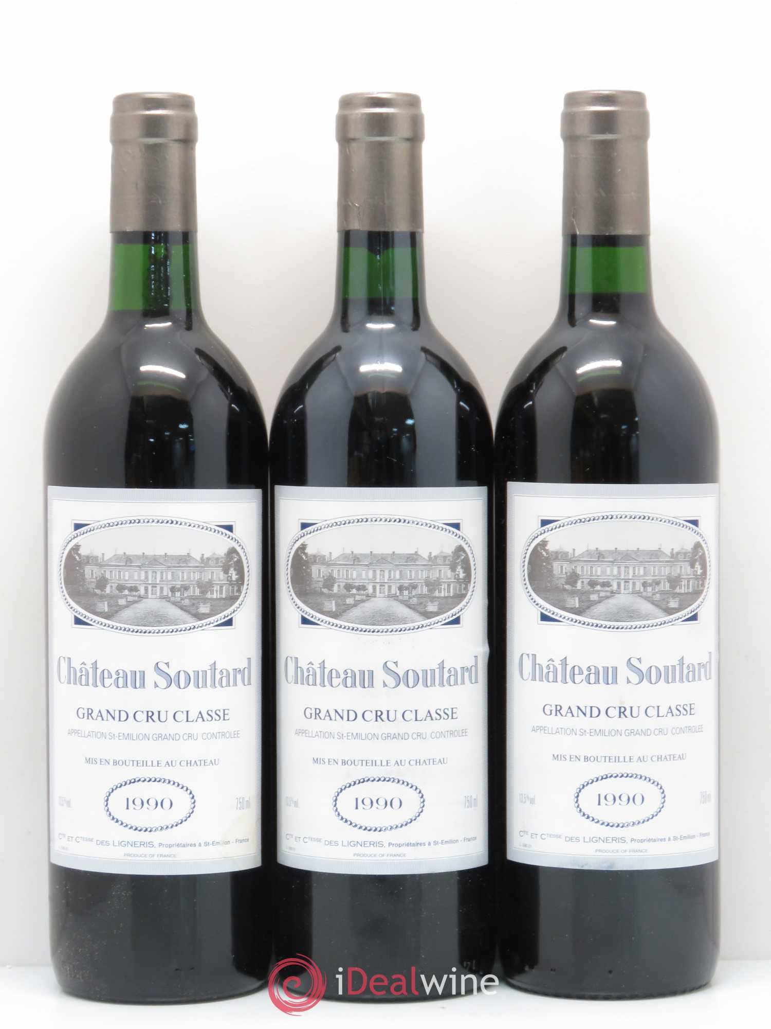 Château Soutard Grand Cru Classé 1990 - Lot de 6 bouteilles - 1