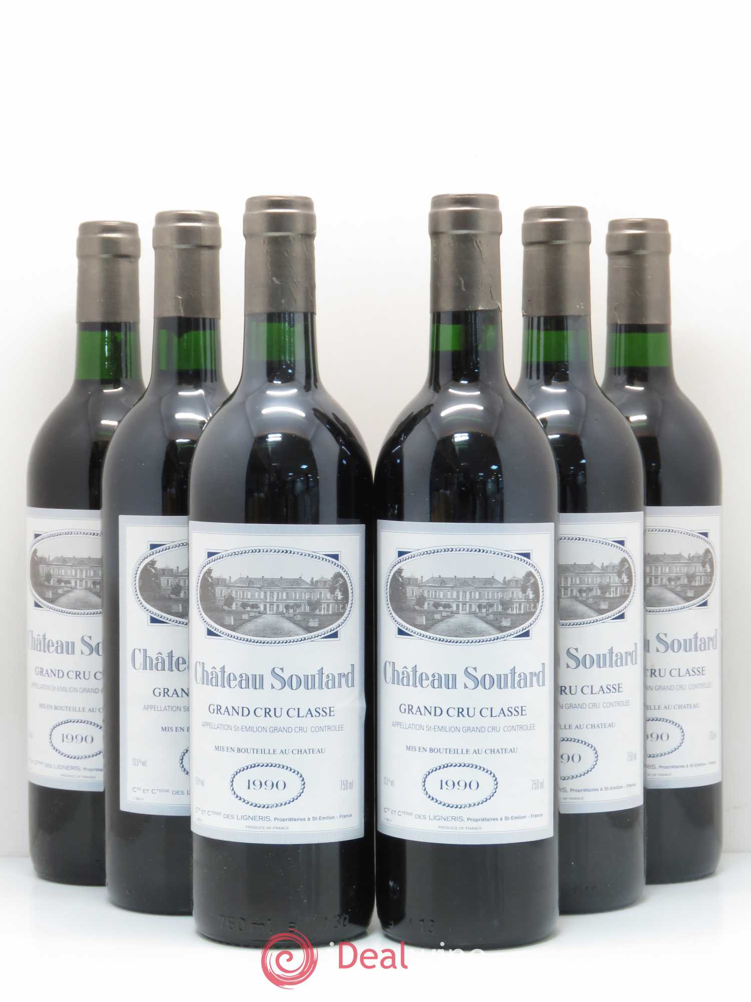 Château Soutard Grand Cru Classé 1990 - Lot de 6 bouteilles - 0