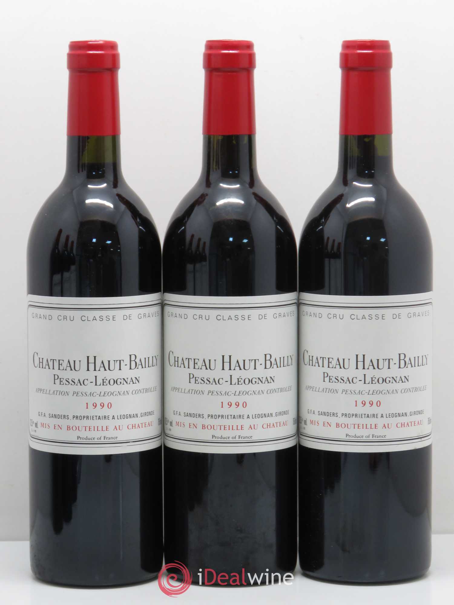 Château Haut-Bailly Cru Classé de Graves 1990 - Lot de 12 bouteilles - 1