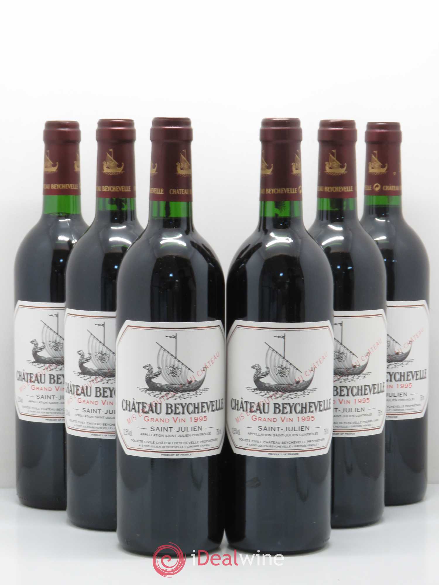 Château Beychevelle 4ème Grand Cru Classé 1995 - Lot de 6 bouteilles - 0