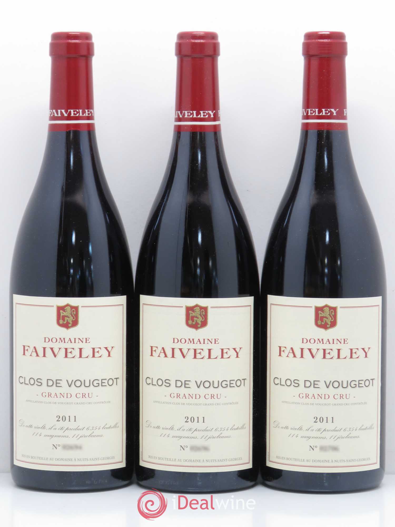 Clos de Vougeot Grand Cru Faiveley 2011 - Lot de 6 bouteilles - 1