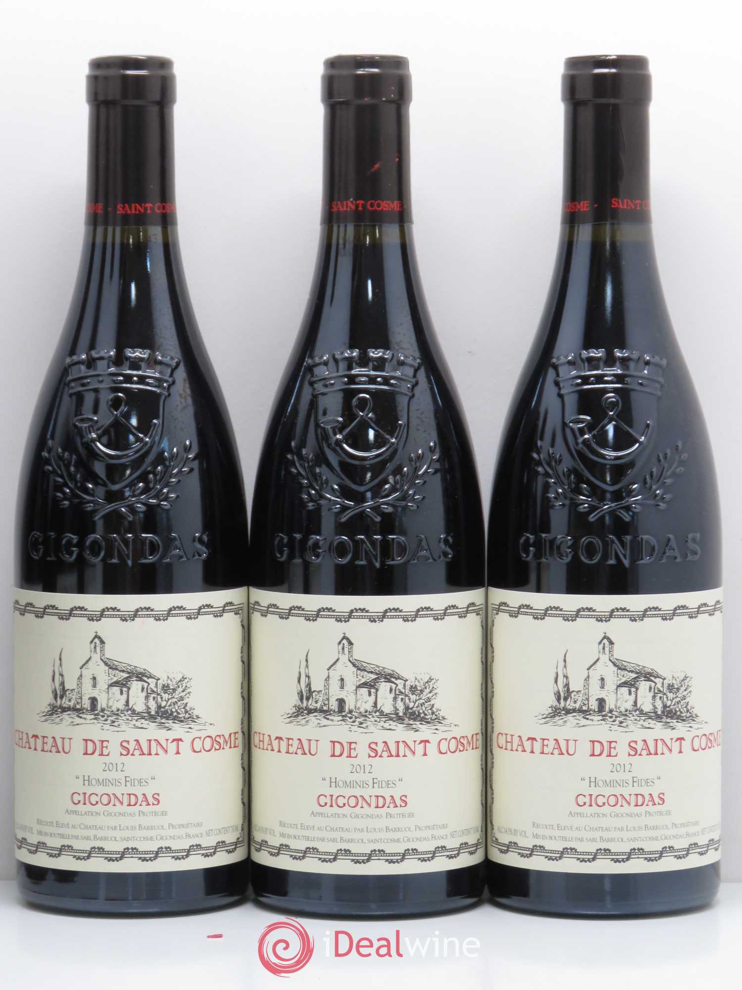 Gigondas Hominis Fides Saint Cosme 2012 - Posten von 6 Flaschen - 1