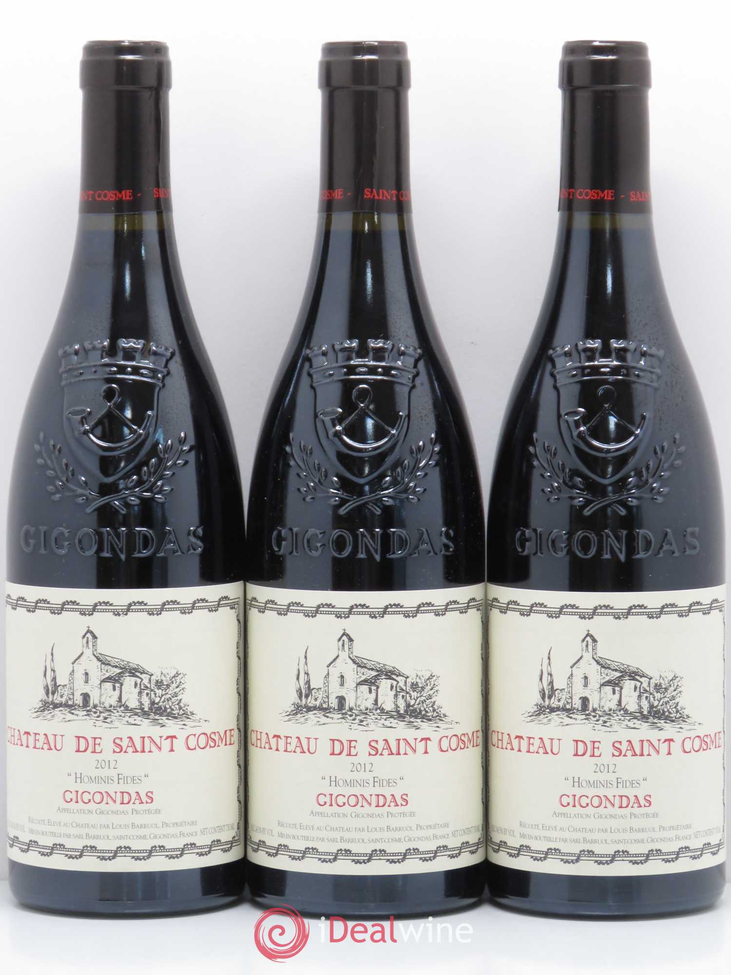 Gigondas Hominis Fides Saint Cosme 2012 - Posten von 6 Flaschen - 2