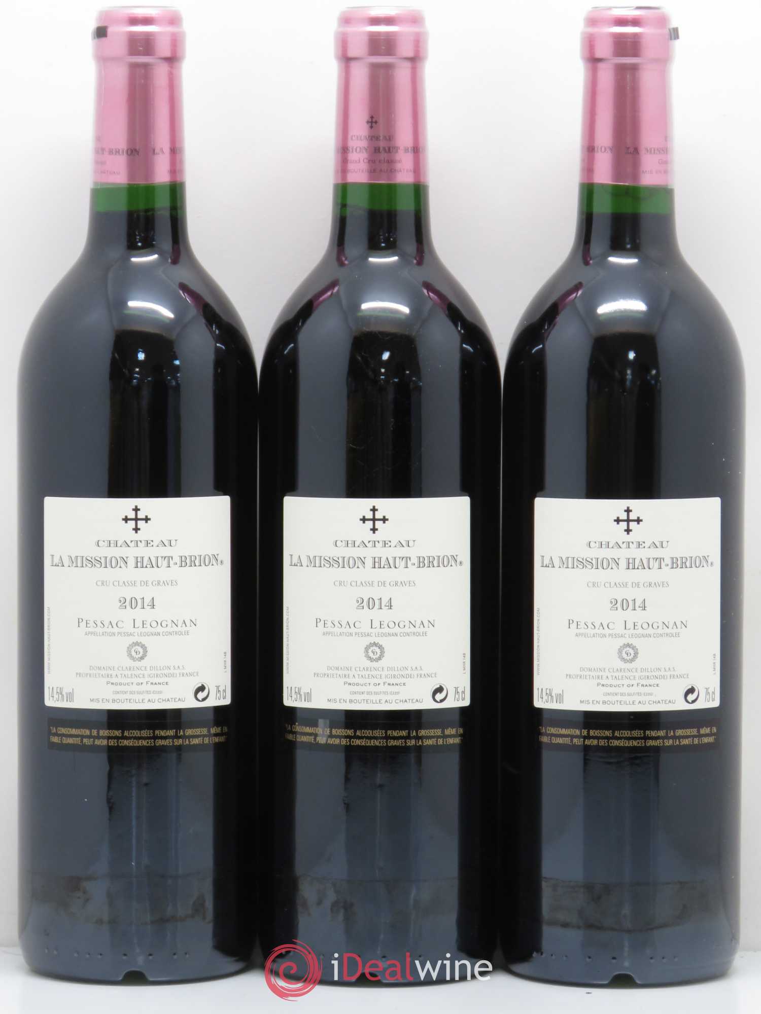 Château la Mission Haut-Brion Cru Classé de Graves 2014 - Lot de 3 bouteilles - 1