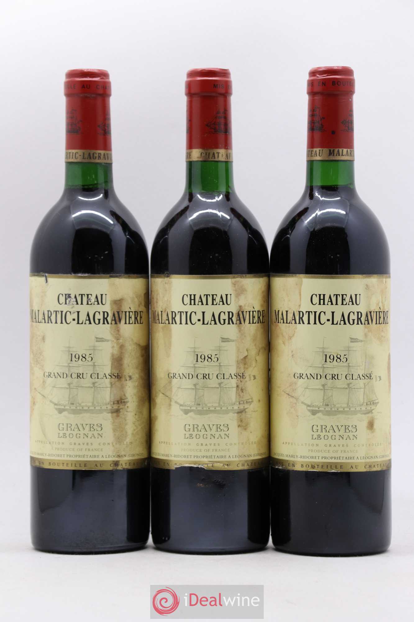 Château Malartic-Lagravière Cru Classé de Graves 1985 - Lot de 12 bouteilles - 3