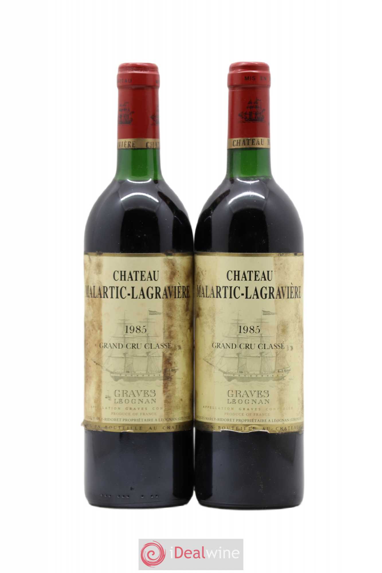 Château Malartic-Lagravière Cru Classé de Graves 1985 - Lot de 2 bouteilles - 0