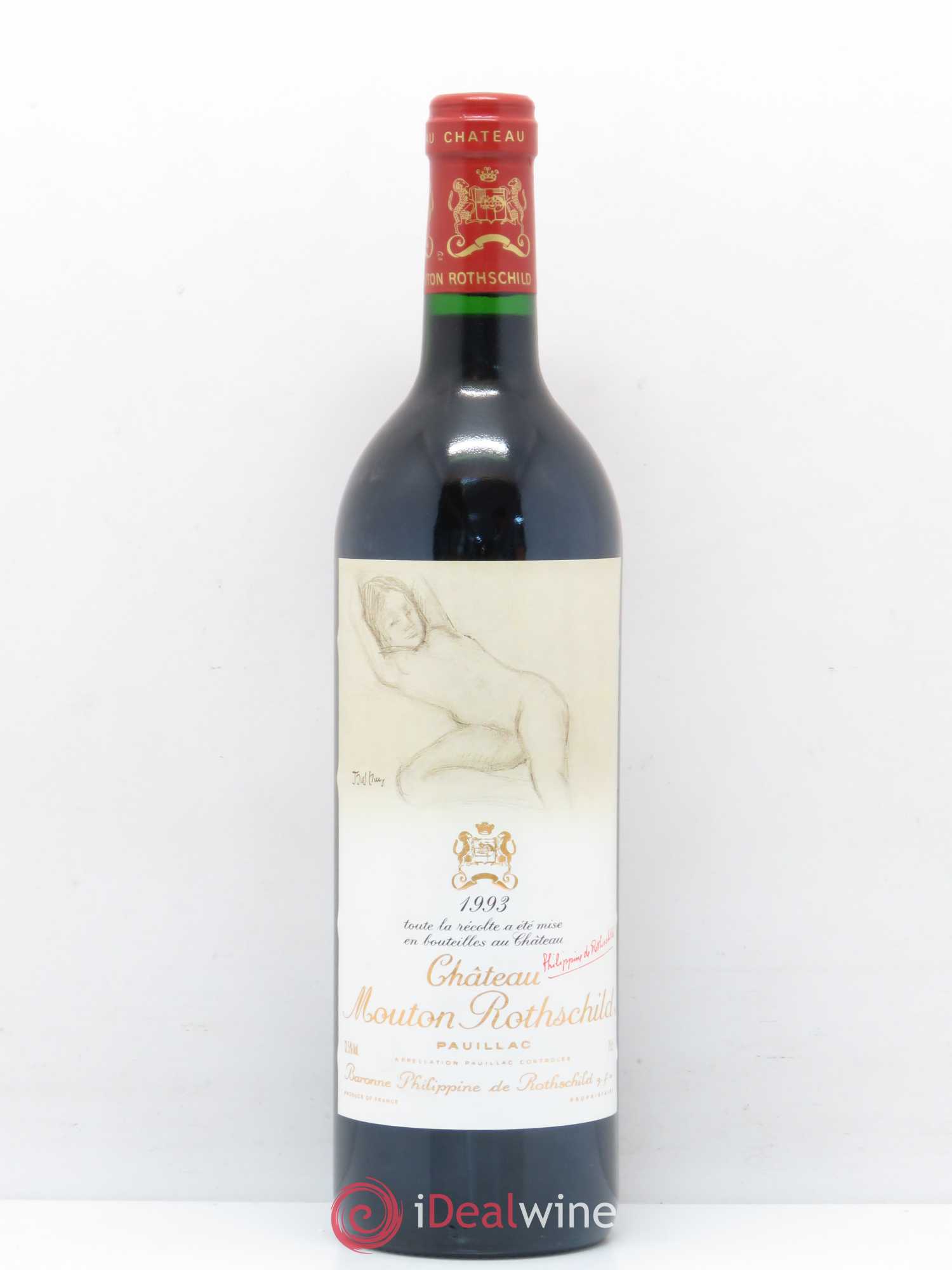 Château Mouton Rothschild 1er Grand Cru Classé 1993 - Lot de 1 bouteille - 0