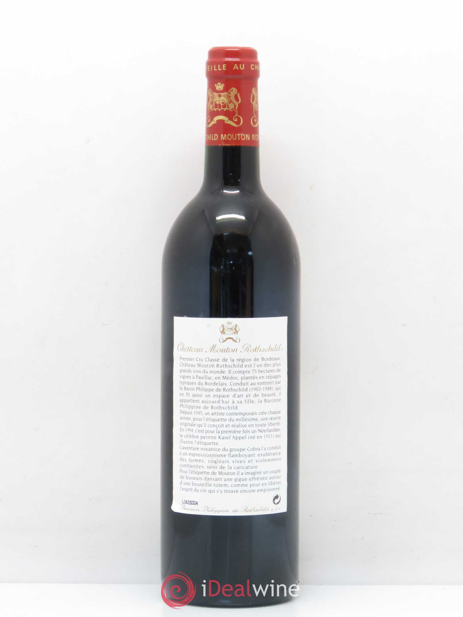 Château Mouton Rothschild 1er Grand Cru Classé 1994 - Lot de 1 bouteille - 1