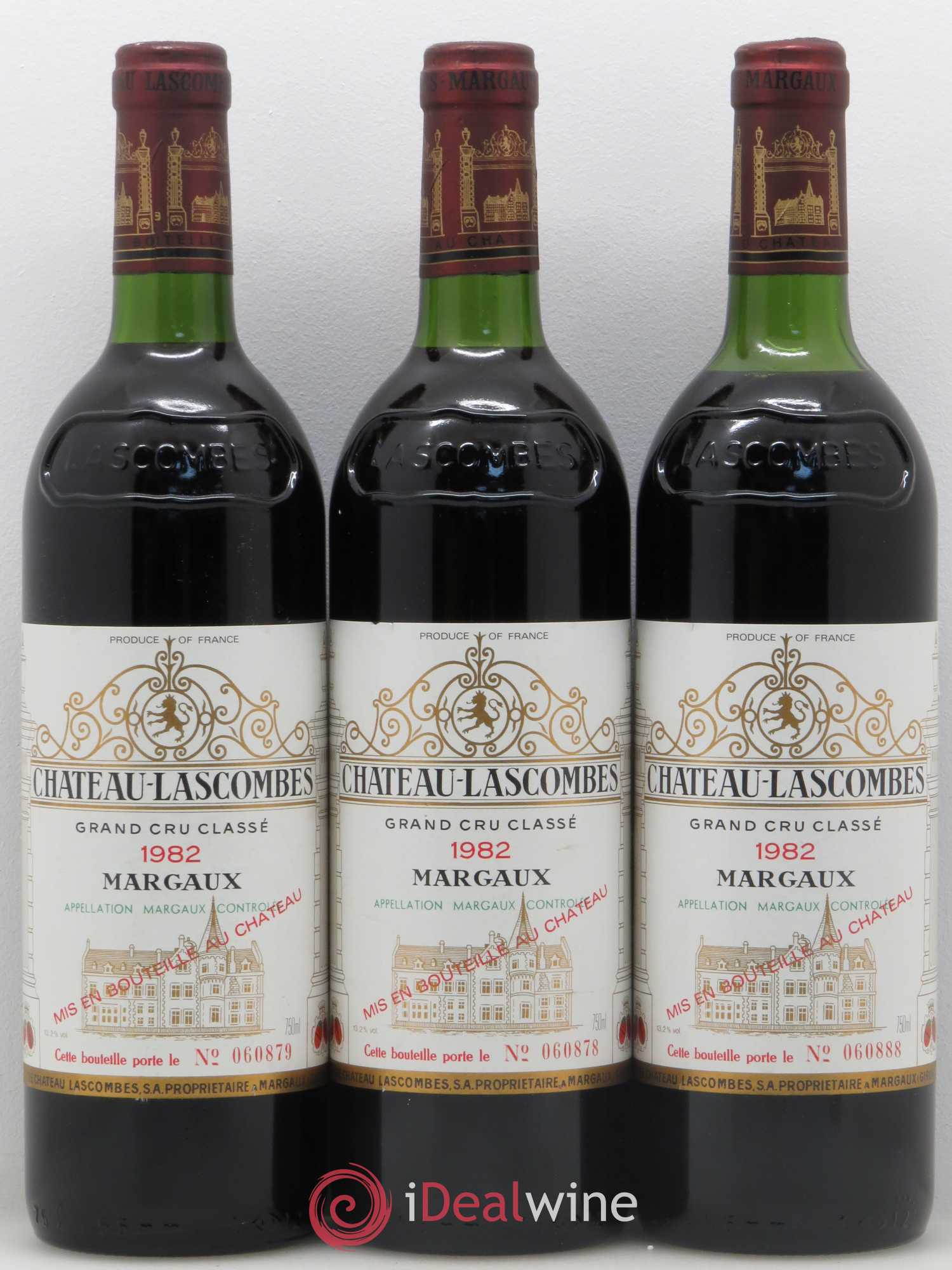 Château Lascombes 2ème Grand Cru Classé 1982 - Lot de 3 bouteilles - 0