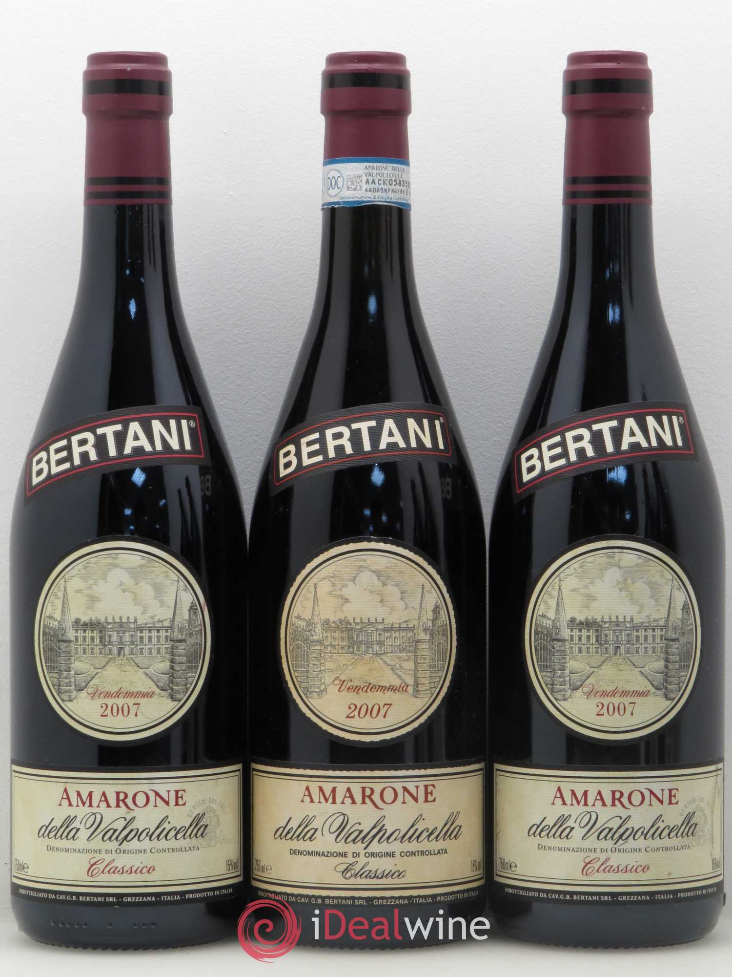 Amarone della Valpolicella DOC Classico Bertani 2007 - Lotto di 5 bottiglie - 1