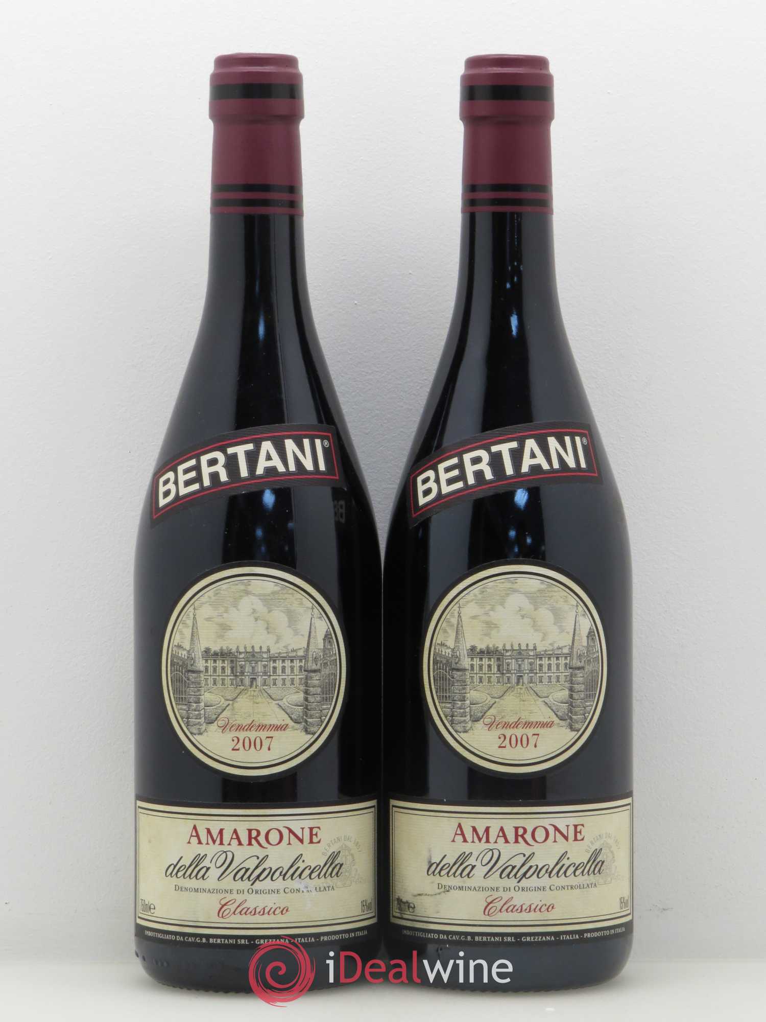 Amarone della Valpolicella DOC Classico Bertani 2007 - Lotto di 5 bottiglie - 2
