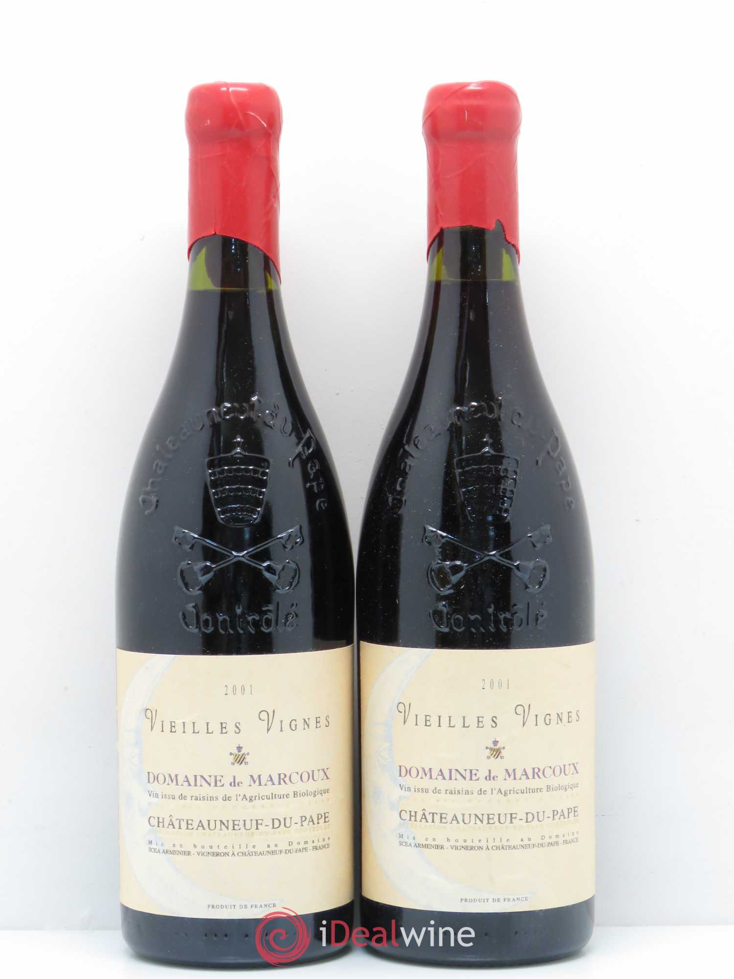 Châteauneuf-du-Pape Vieilles Vignes Marcoux (Domaine de) 2001 - Lot de 2 bouteilles - 0