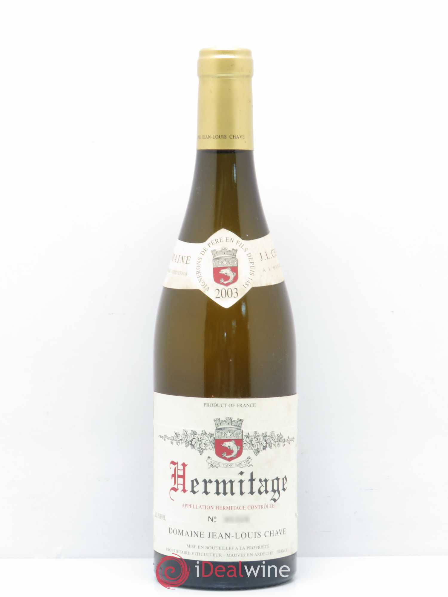Hermitage Jean-Louis Chave 2003 - Lot de 1 bouteille - 0