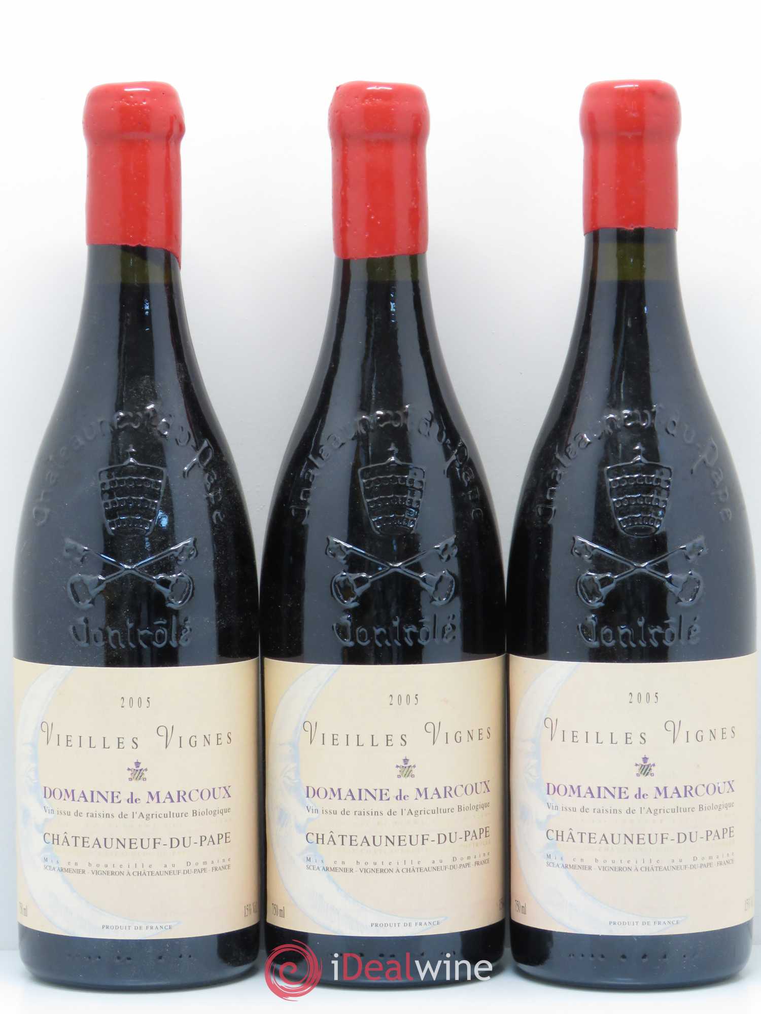 Châteauneuf-du-Pape Vieilles Vignes Marcoux (Domaine de) 2005 - Lot de 3 bouteilles - 0
