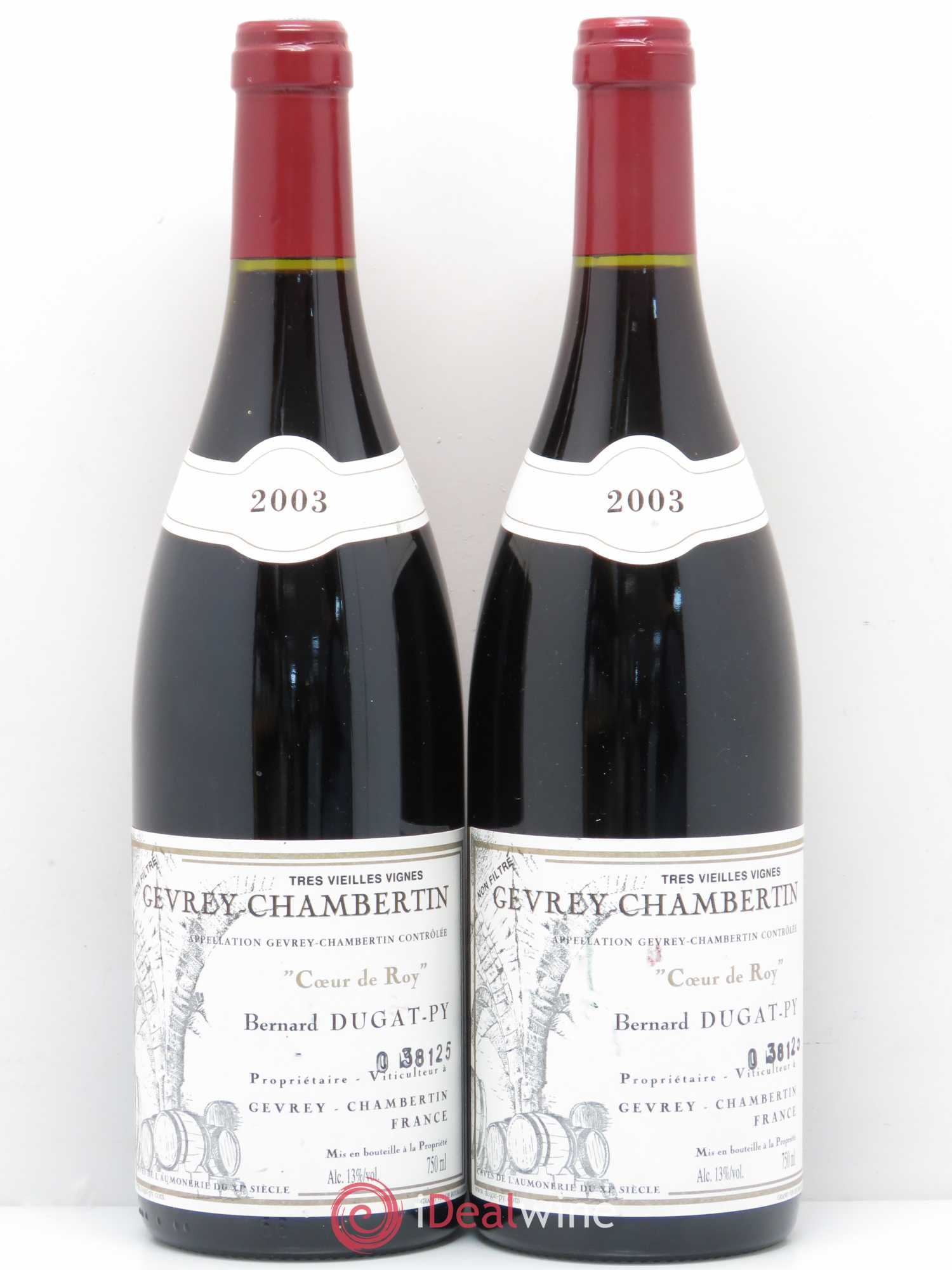 Gevrey-Chambertin Coeur de Roy Très Vieilles Vignes Dugat-Py 2003 - Posten von 2 Flaschen - 0