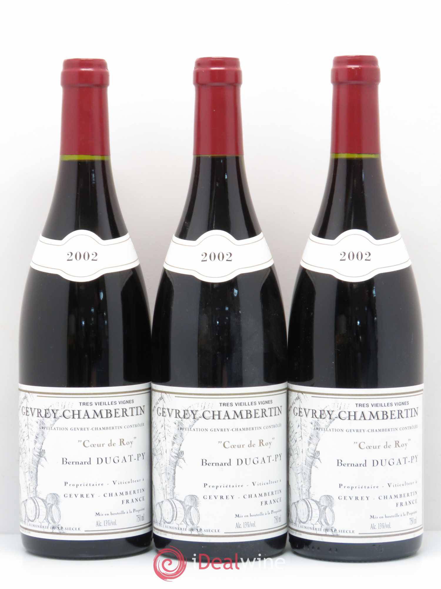 Gevrey-Chambertin Coeur de Roy Très Vieilles Vignes Dugat-Py tres vieilles vignes 2002 - Posten von 3 Flaschen - 0