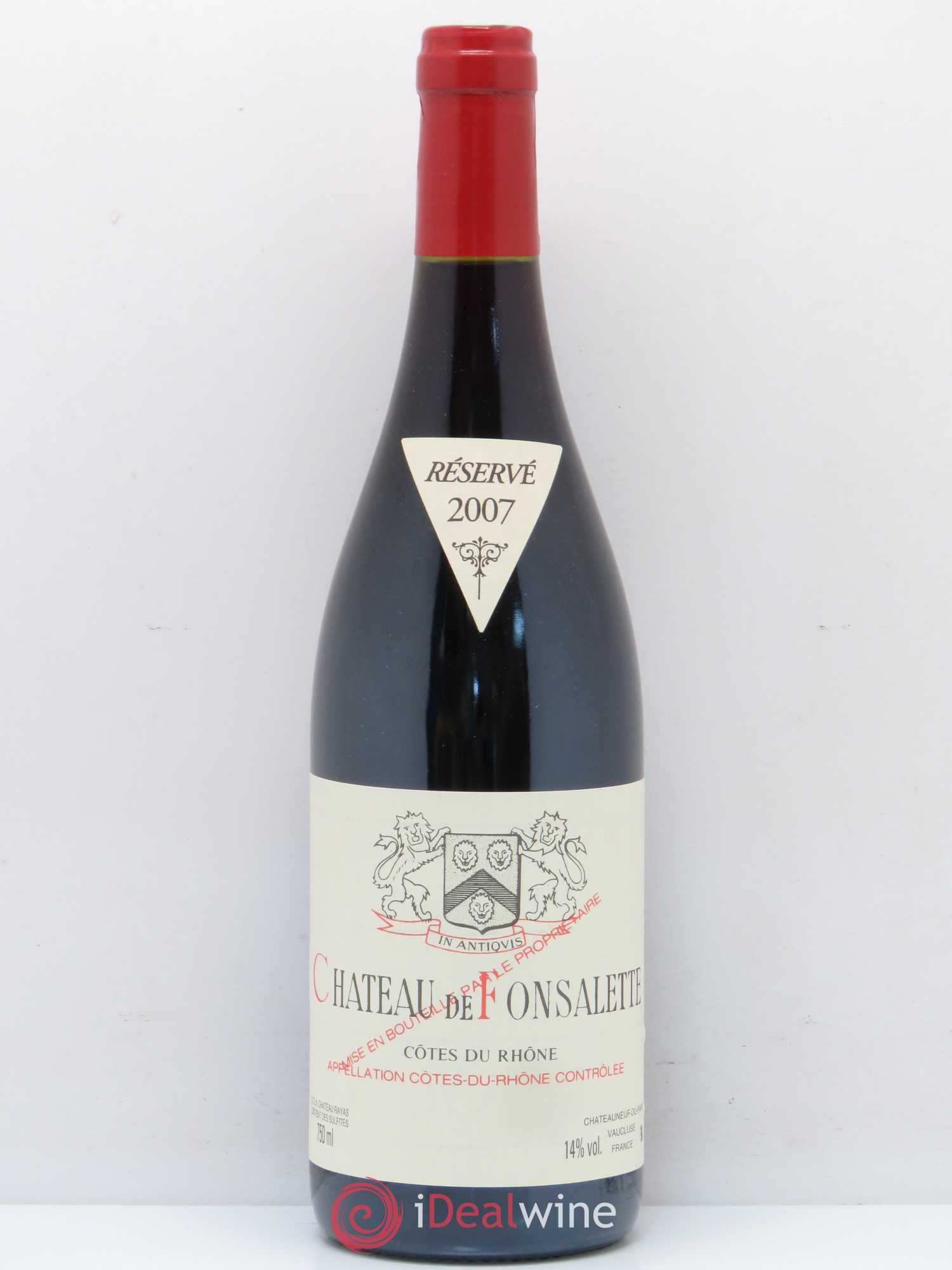 Côtes-du-Rhône Château de Fonsalette Emmanuel Reynaud 2007 - Lot de 1 bouteille - 0