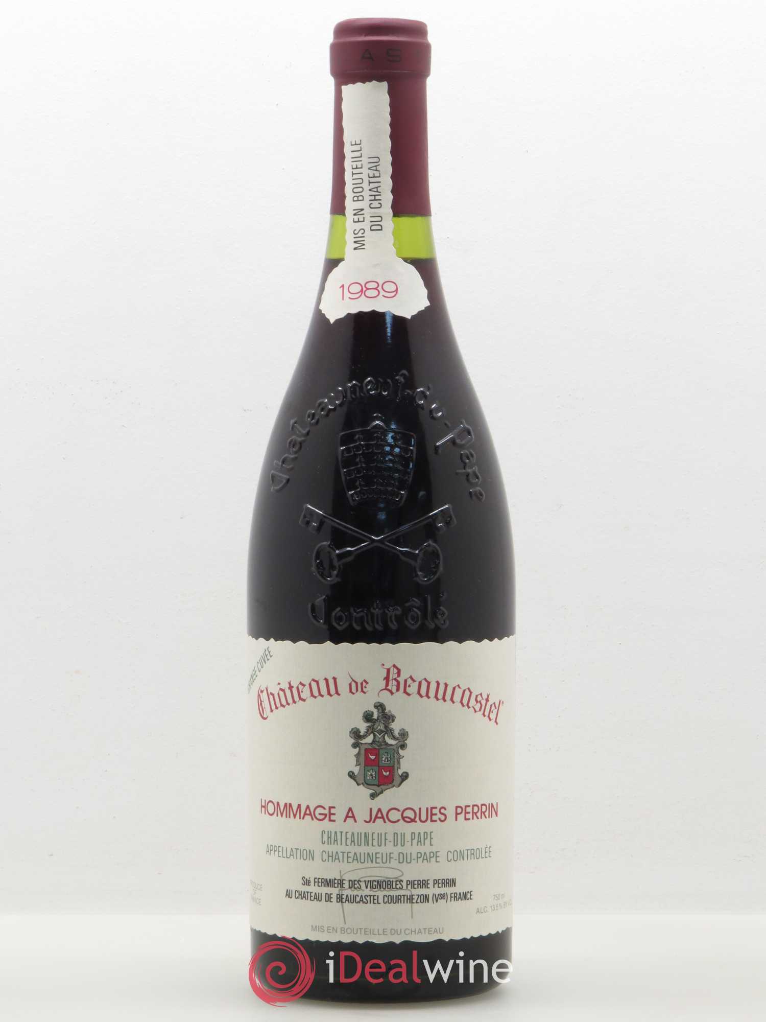 Châteauneuf-du-Pape Château de Beaucastel Hommage à Jacques Perrin Famille Perrin 1989 - Lot de 1 bouteille - 0