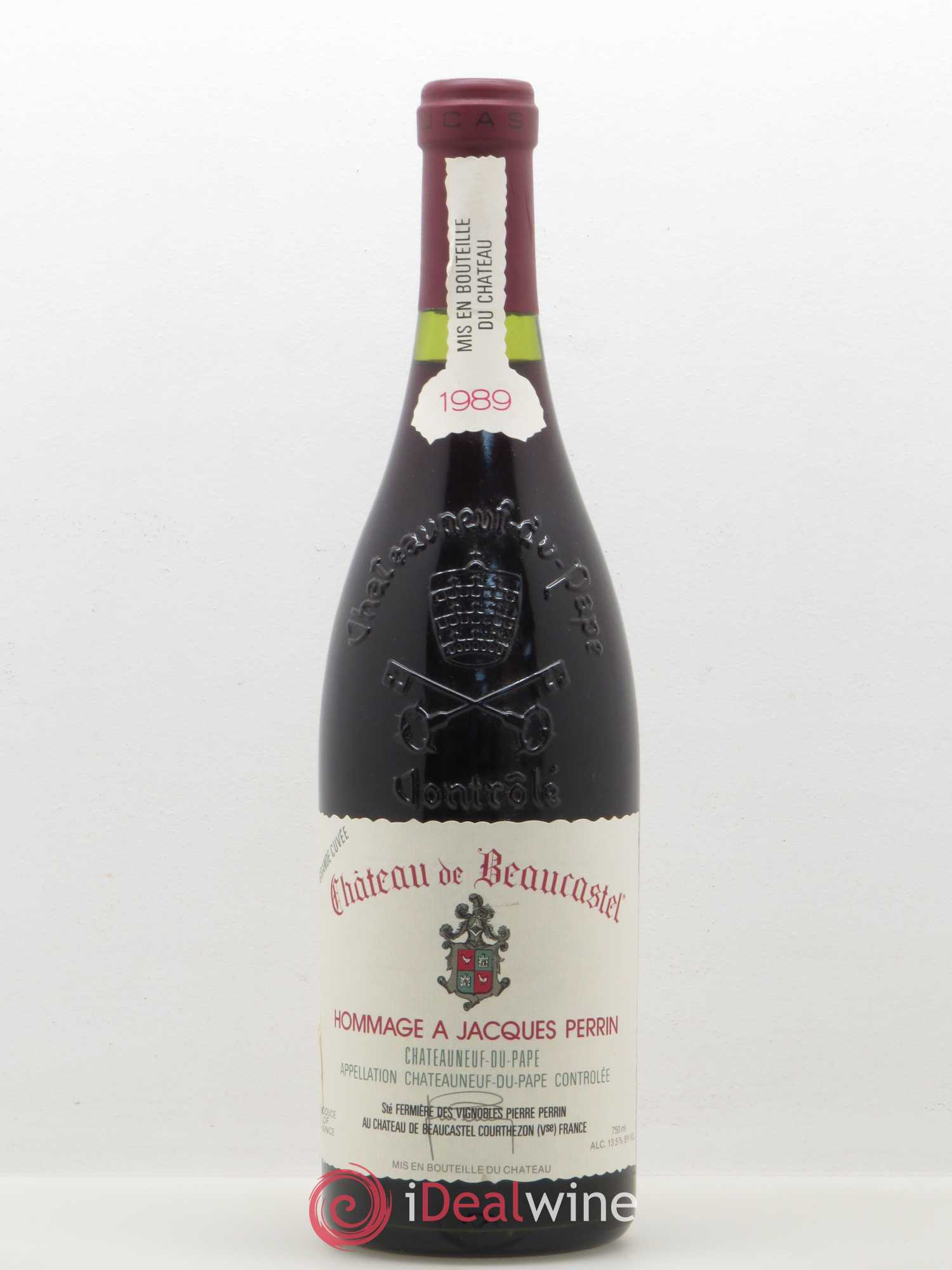 Châteauneuf-du-Pape Château de Beaucastel Hommage à Jacques Perrin Famille Perrin 1989 - Lot de 1 bouteille - 0