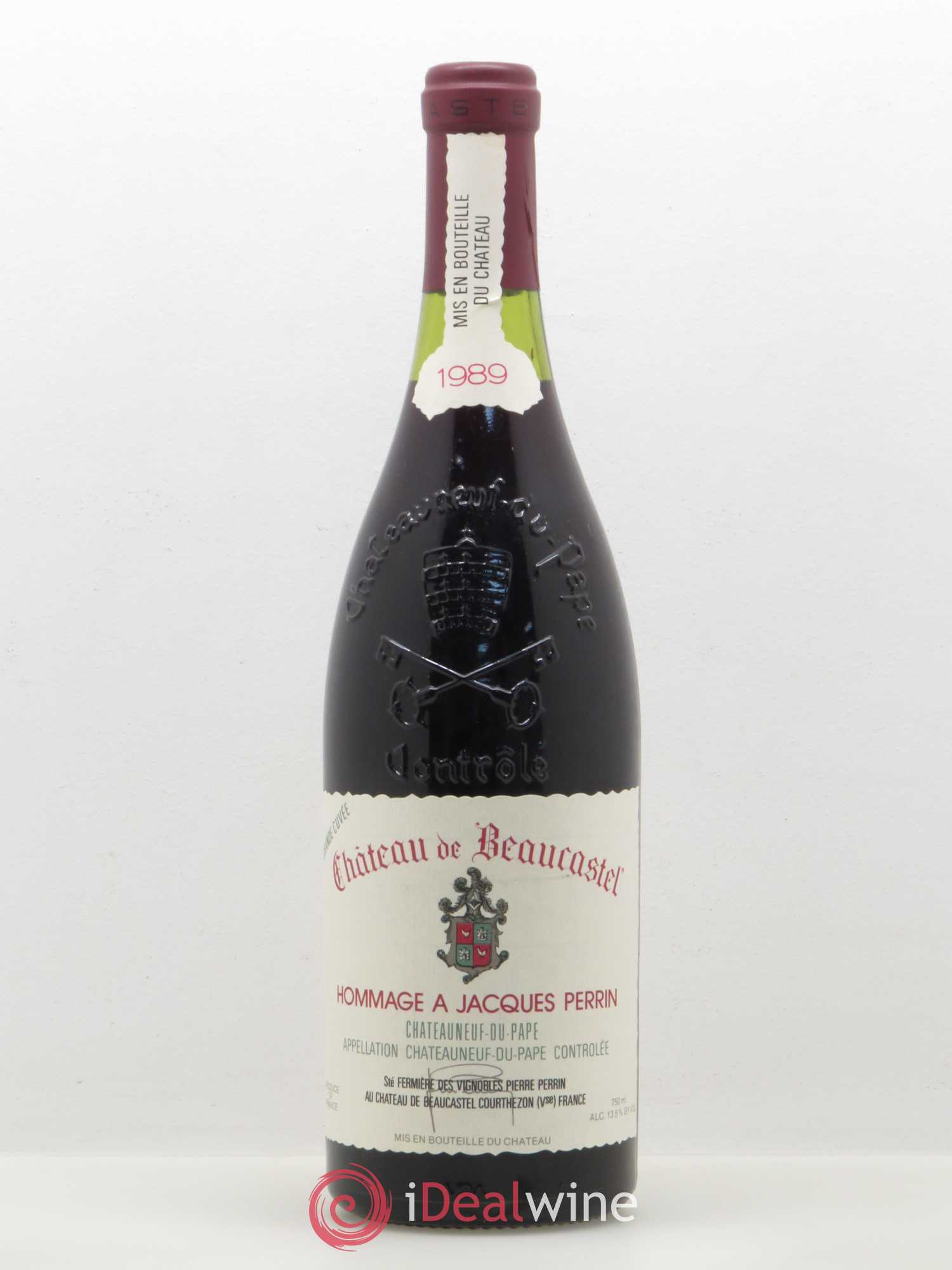 Châteauneuf-du-Pape Château de Beaucastel Hommage à Jacques Perrin Famille Perrin 1989 - Lot de 1 bouteille - 0