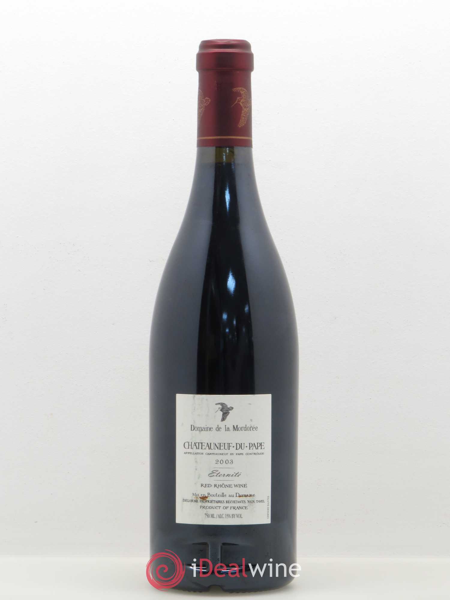 Châteauneuf-du-Pape La Plume du Peintre La Mordorée (Domaine de) éternité  2003 - Lot de 1 bouteille - 1