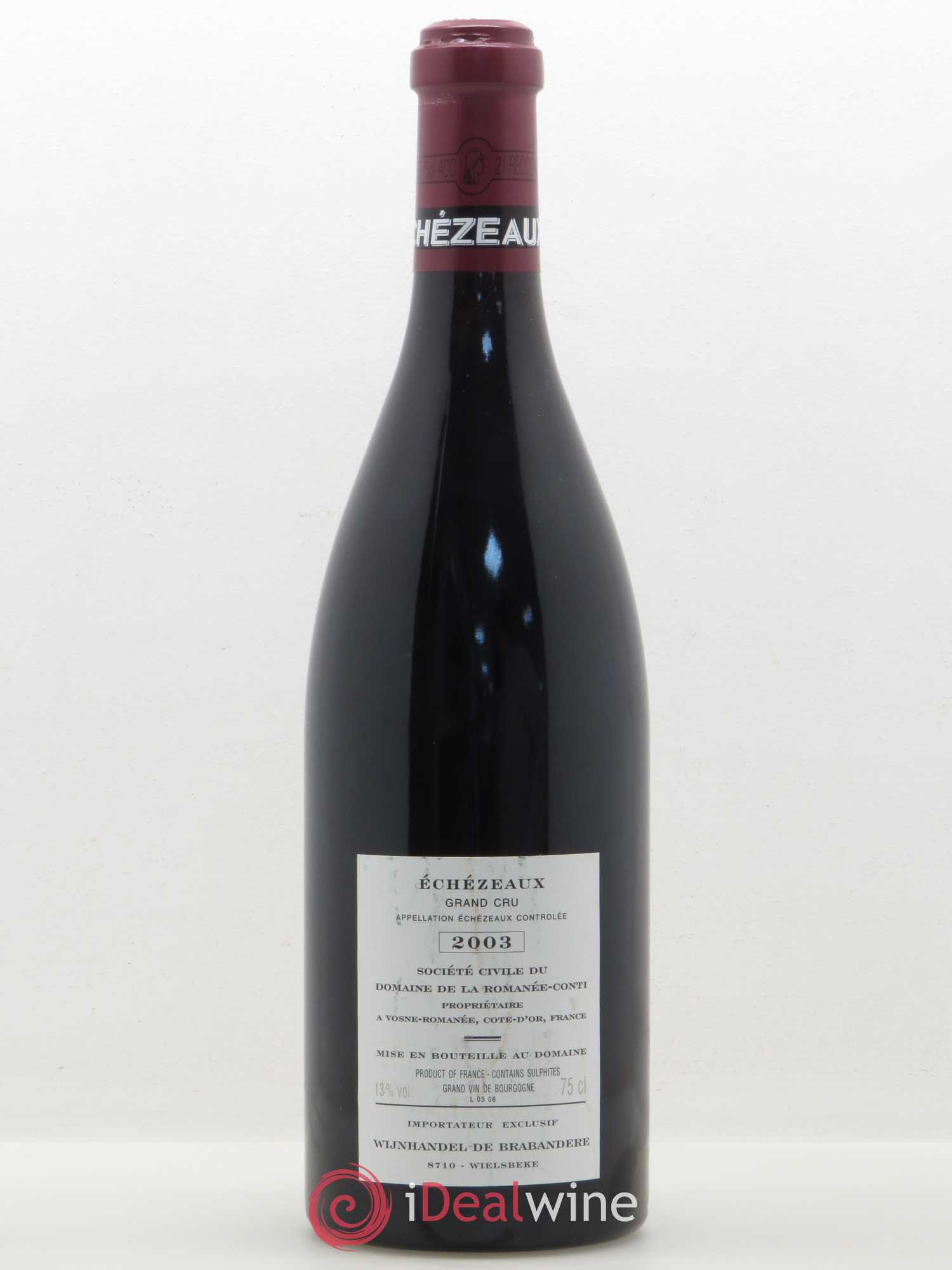 Echezeaux Grand Cru Domaine de la Romanée-Conti 2003 - Lot de 1 bouteille - 1