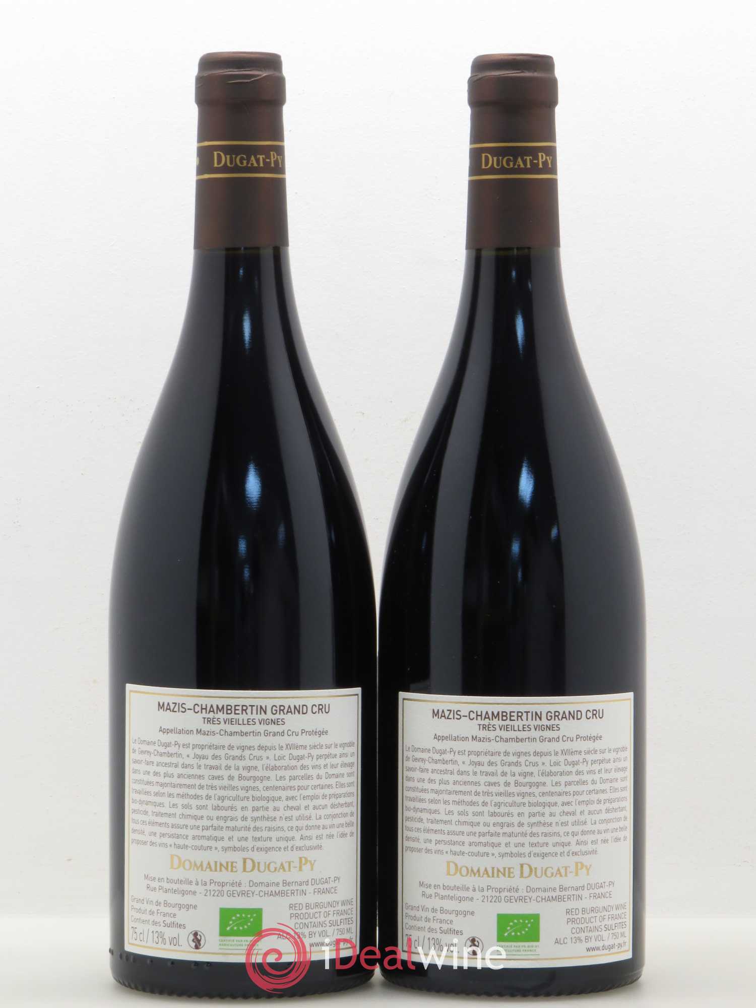 Mazis-Chambertin Grand Cru Vieilles Vignes Dugat-Py 2017 - Lot de 2 bouteilles - 1