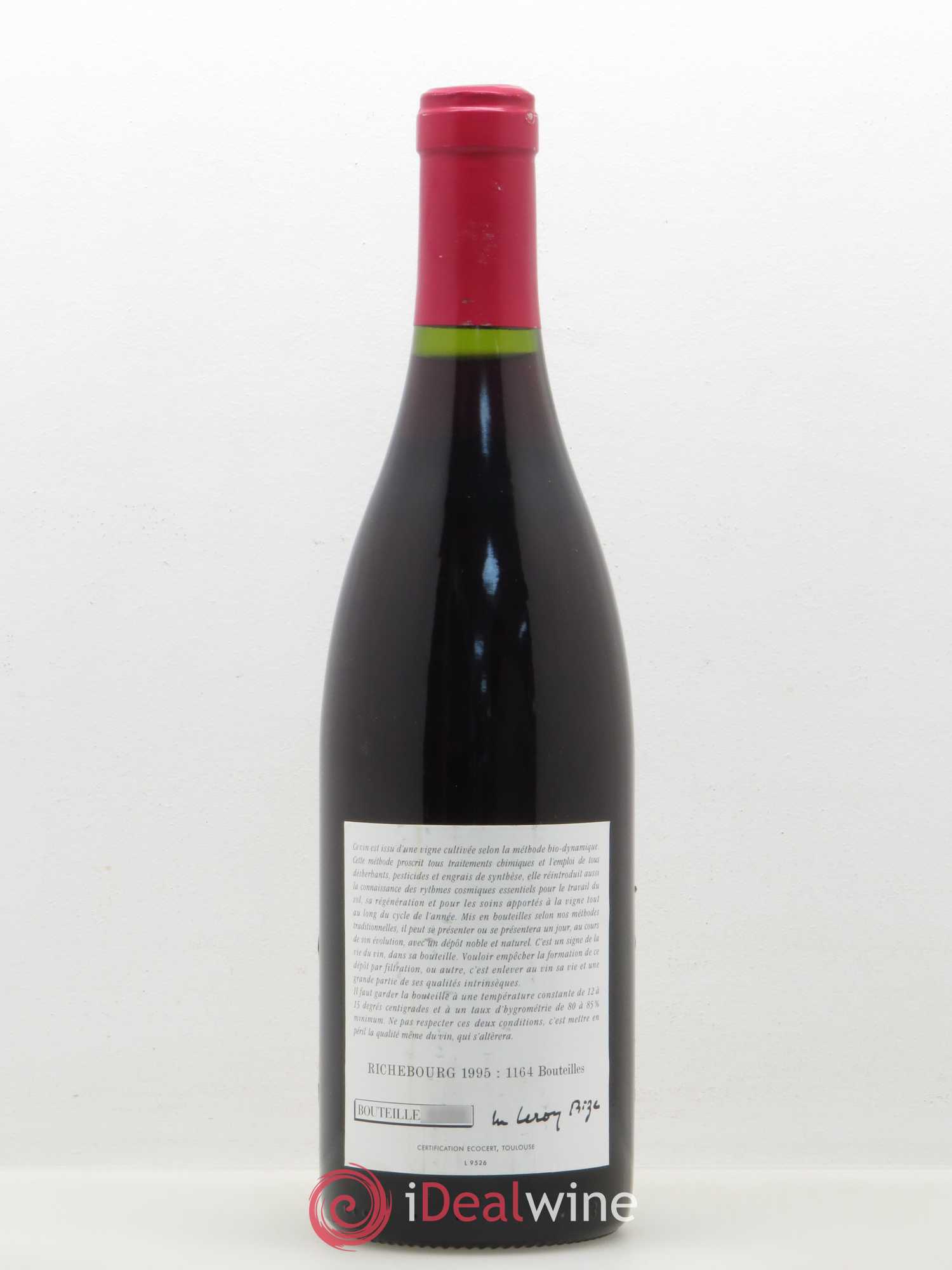 Richebourg Grand Cru Leroy (Domaine) 1995 - Lot de 1 bouteille - 1
