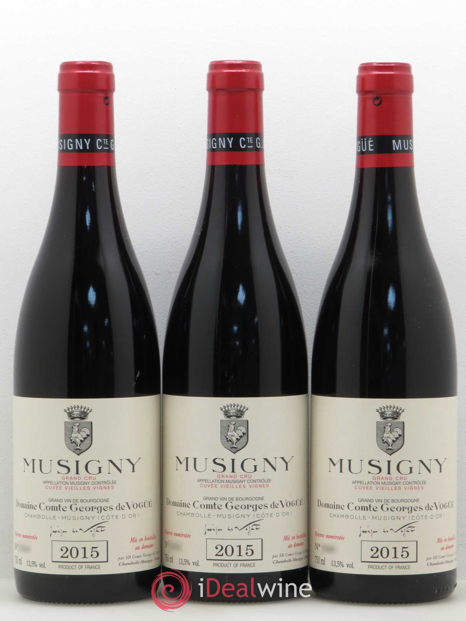 Musigny Grand Cru Cuvée Vieilles Vignes Comte Georges de Vogüé Vieilles vignes 2015 - Lot de 3 bouteilles - 0
