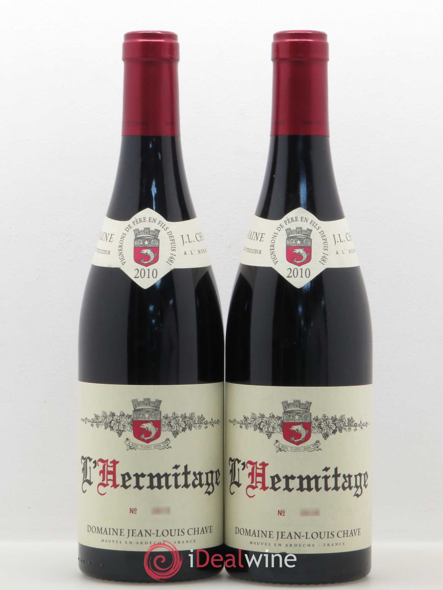 Hermitage Jean-Louis Chave 2010 - Lot de 2 bouteilles - 0