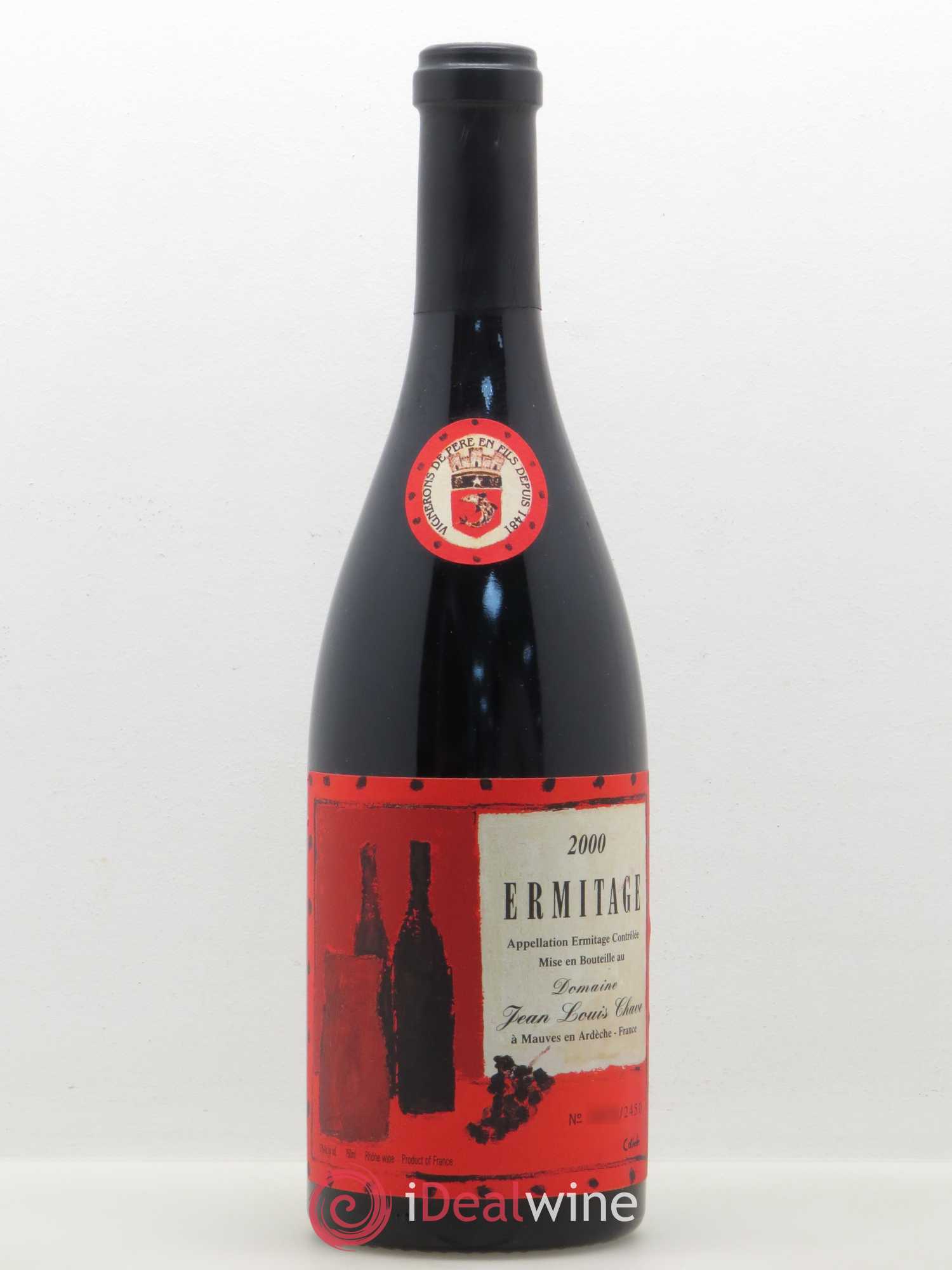 Hermitage Ermitage Cuvée Cathelin Jean-Louis Chave 2000 - Lot de 1 bouteille - 0