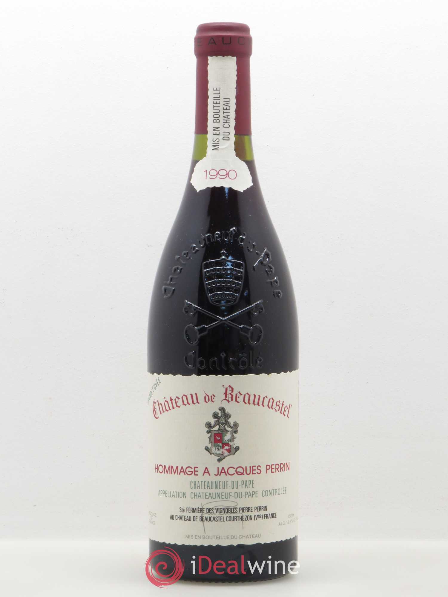 Châteauneuf-du-Pape Château de Beaucastel Hommage à Jacques Perrin Famille Perrin 1990 - Lot de 1 bouteille - 0
