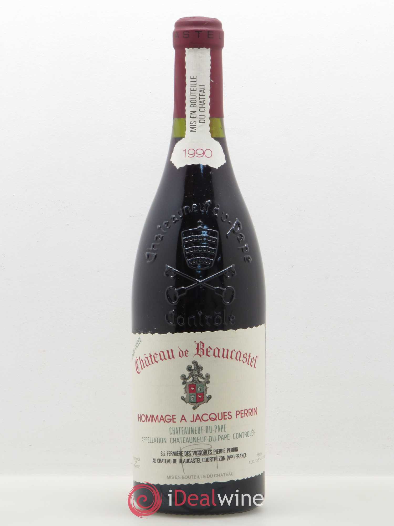 Châteauneuf-du-Pape Château de Beaucastel Hommage à Jacques Perrin Famille Perrin 1990 - Lot de 1 bouteille - 0