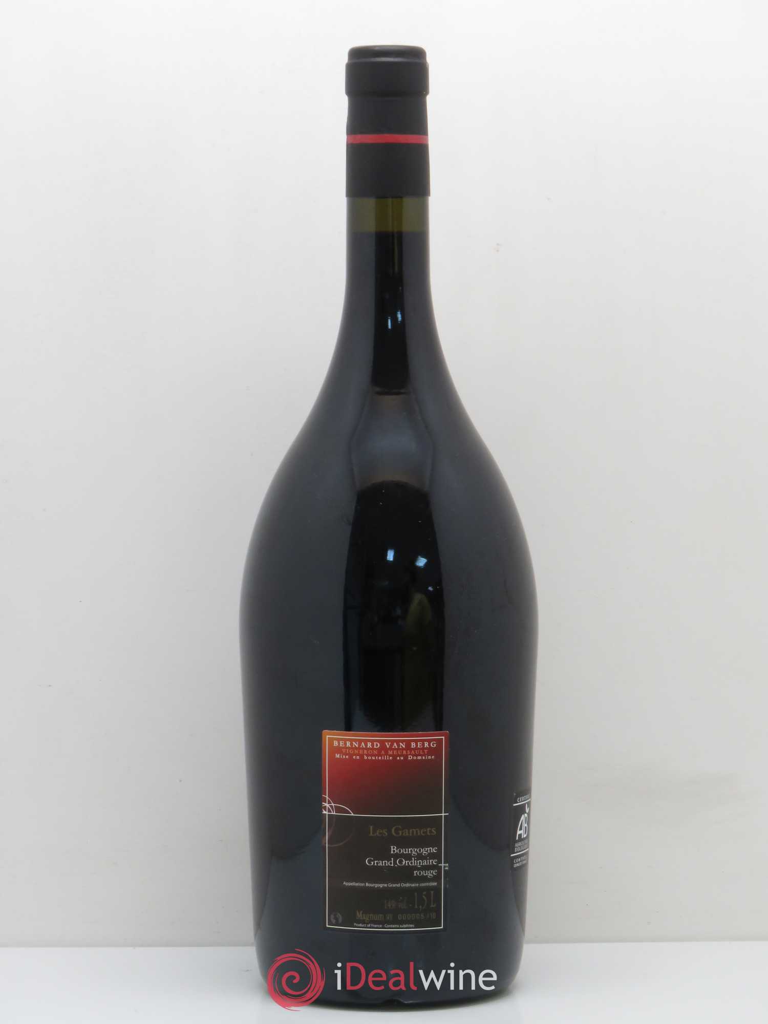 Bourgogne Les Gamets Le Vin le plus simplement Van Berg 2009 - Lot de 1 magnum - 1