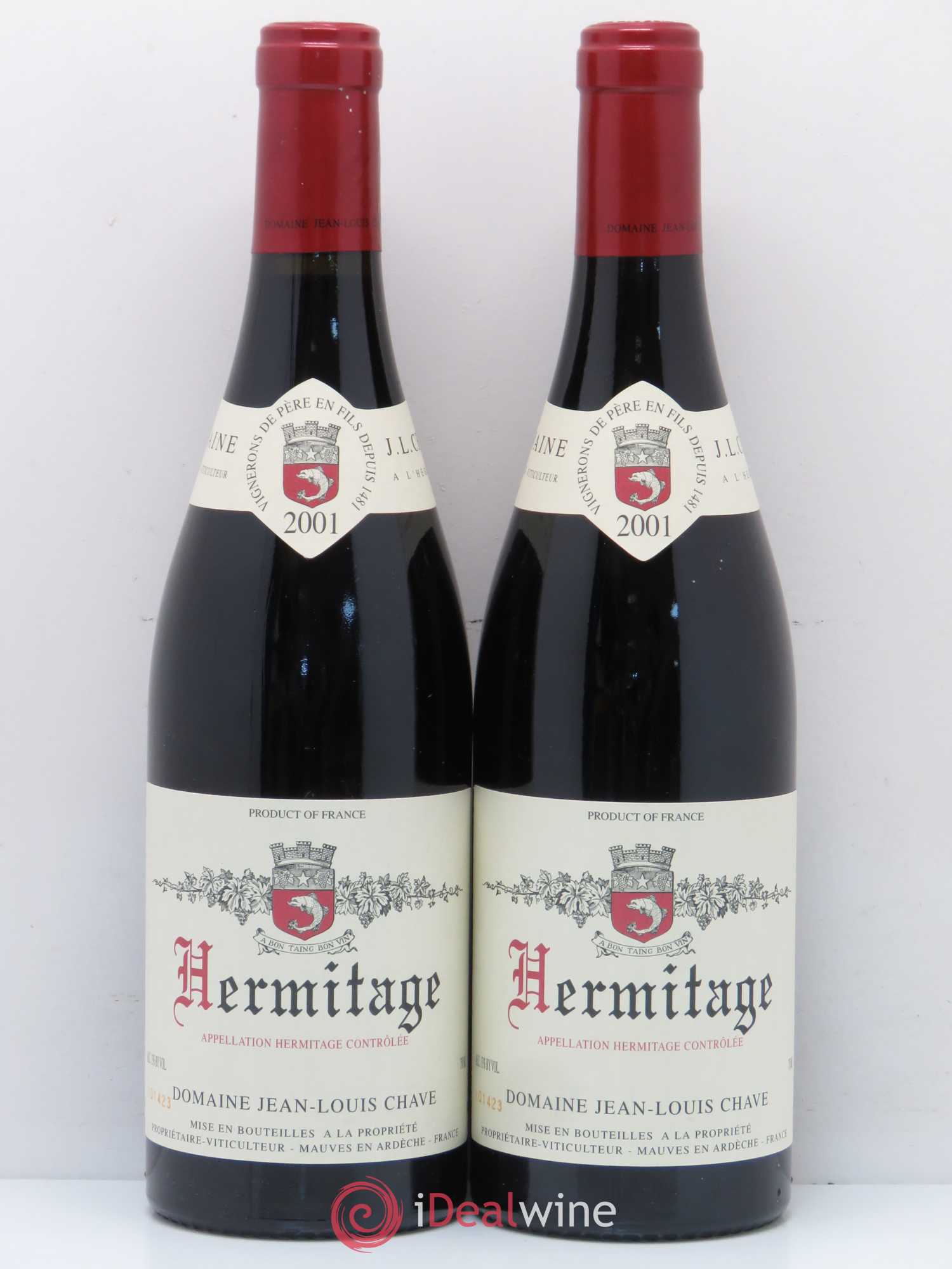 Hermitage Jean-Louis Chave 2001 - Lot de 2 bouteilles - 0