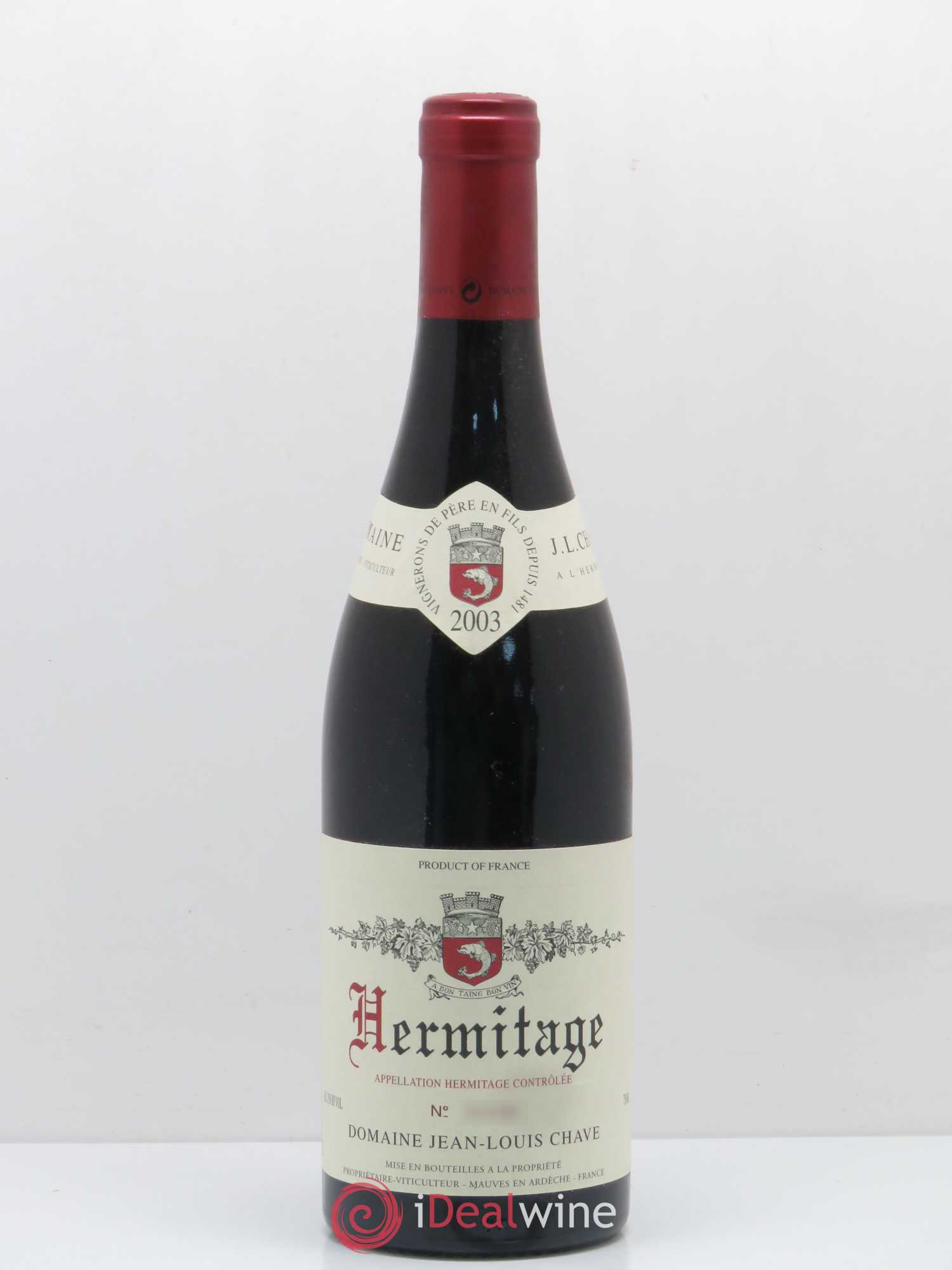 Hermitage Jean-Louis Chave 2003 - Lot de 1 bouteille - 0