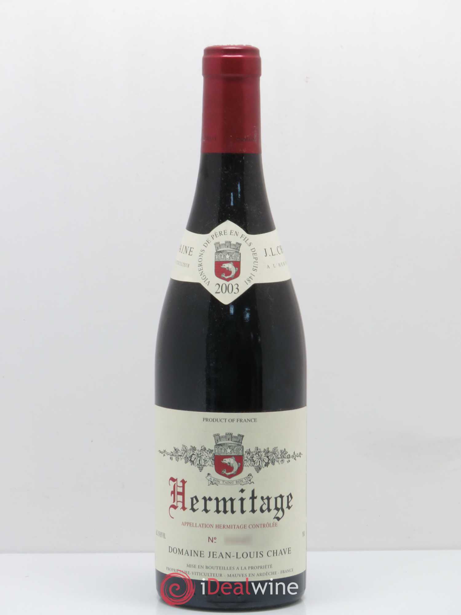 Hermitage Jean-Louis Chave 2003 - Lot de 1 bouteille - 0
