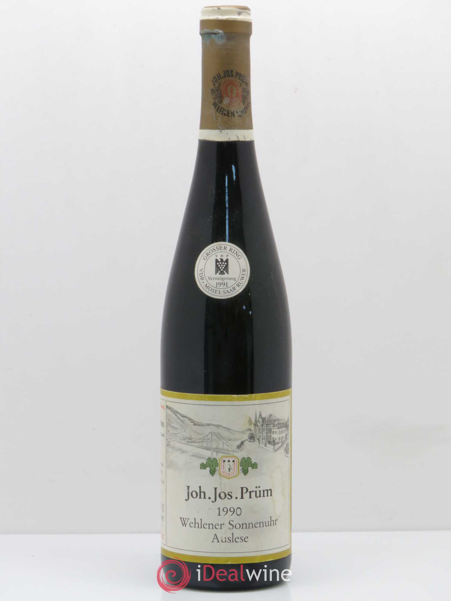 Riesling Wehlener Sonnenuhr Auslese LGK Versteigerung AP2291 Joh.Jos.Prum 1990 - Posten von 1 Flasche - 0
